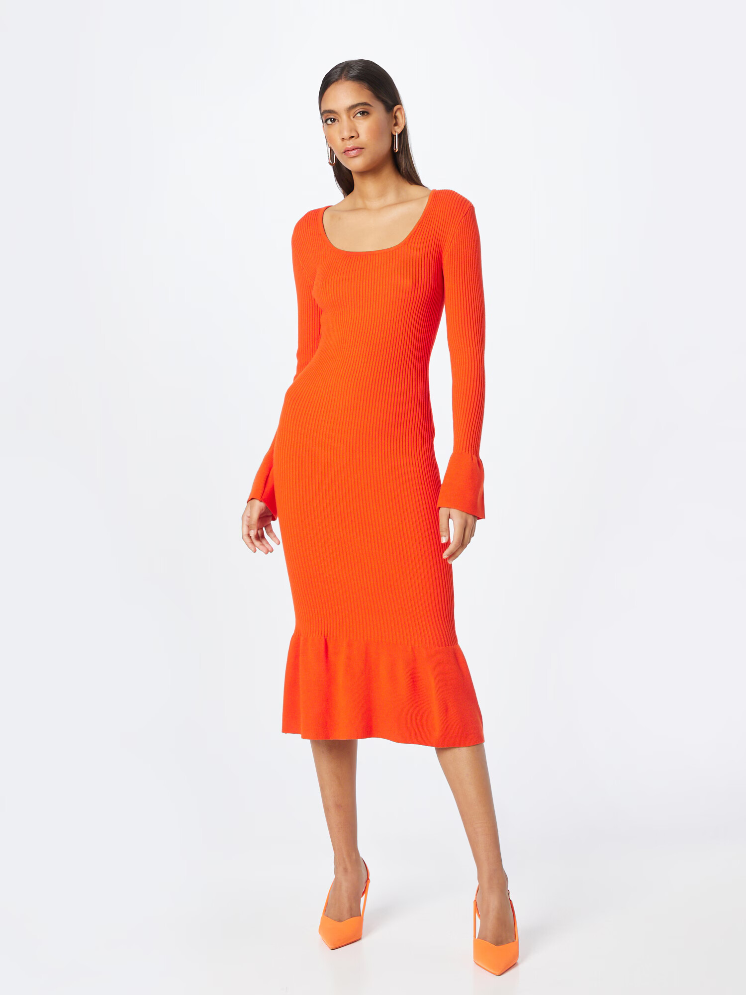 River Island Rochie tricotat roșu orange - Pled.ro