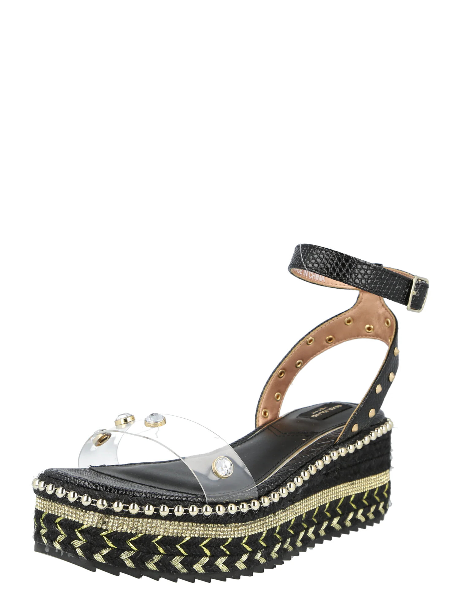 River Island Sandale auriu / negru - Pled.ro