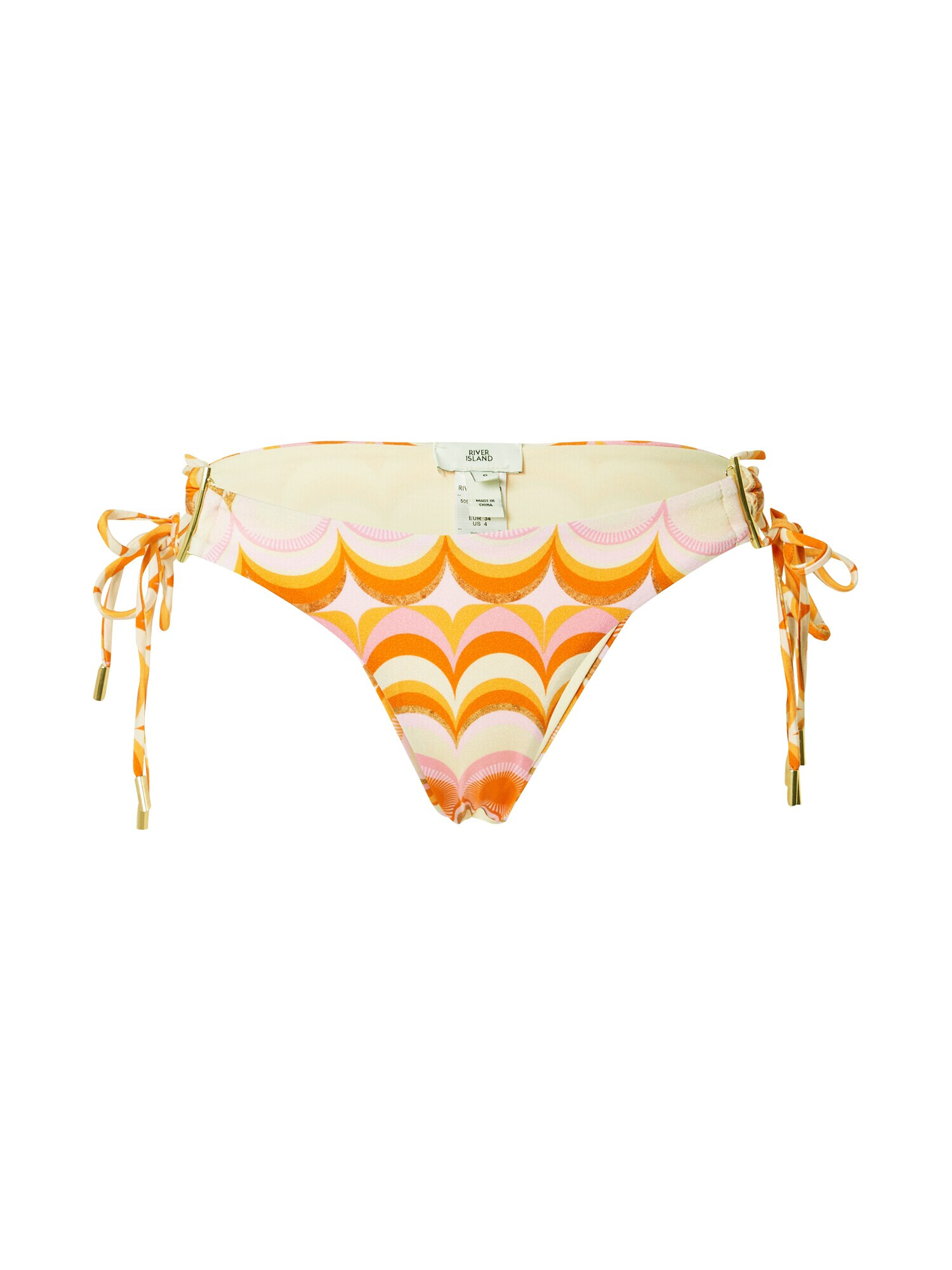 River Island Slip costum de baie galben / portocaliu / roz / alb - Pled.ro