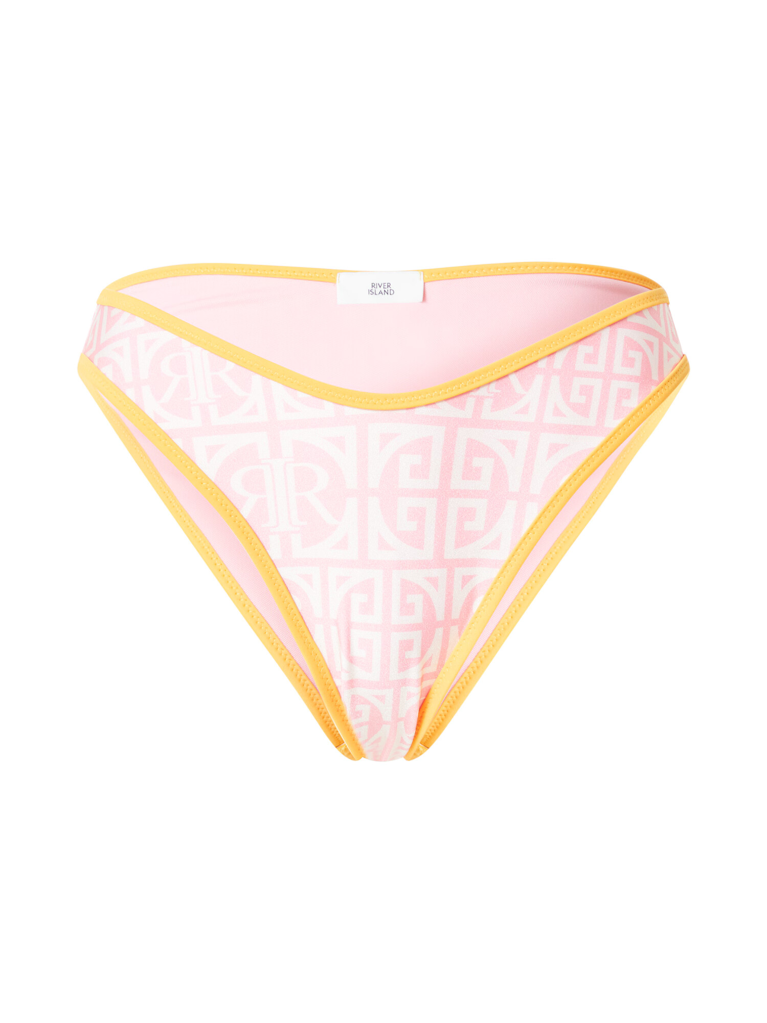 River Island Slip costum de baie galben / roz / alb - Pled.ro