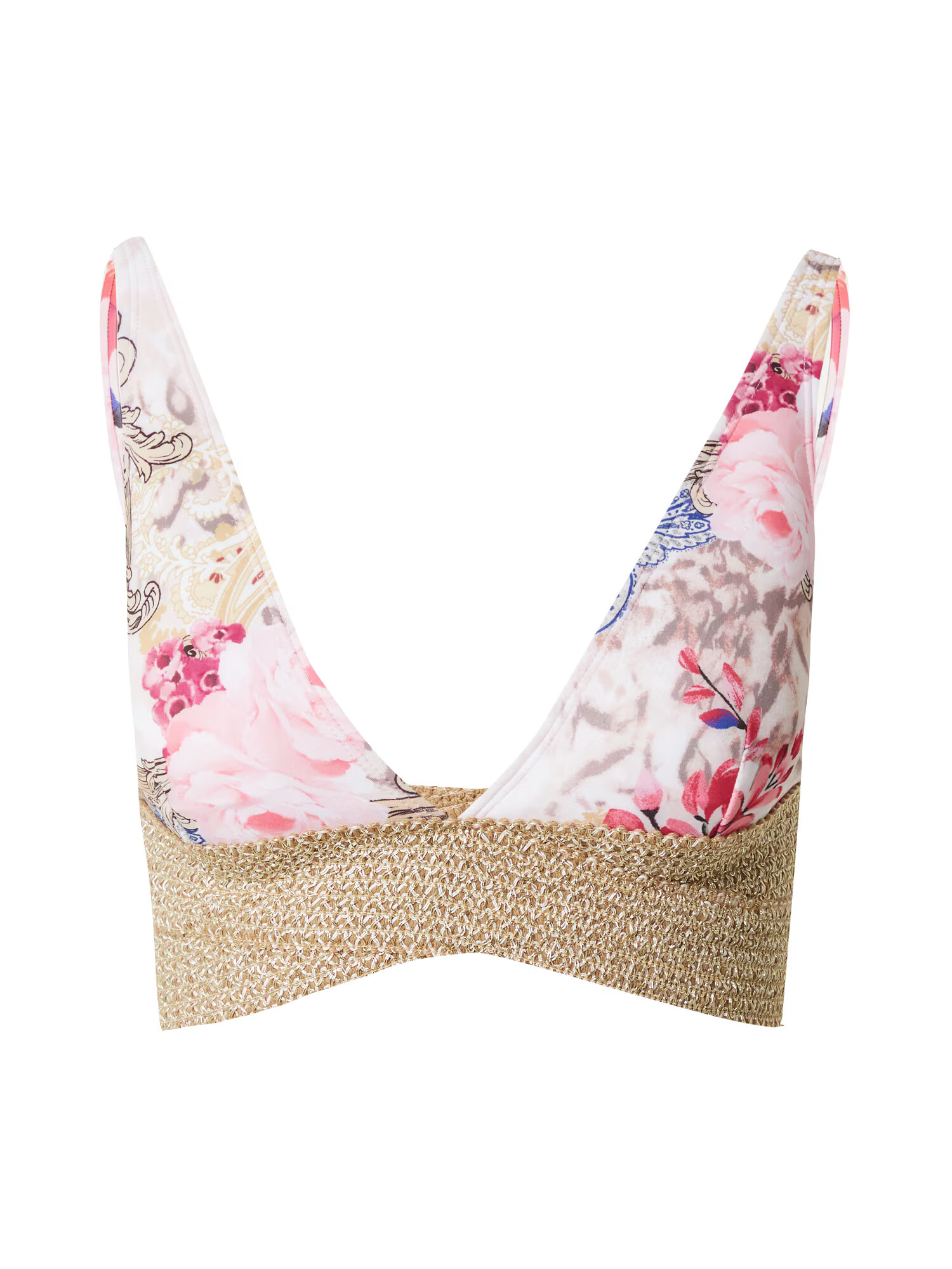 River Island Sutien costum de baie bej / albastru deschis / roz / alb - Pled.ro