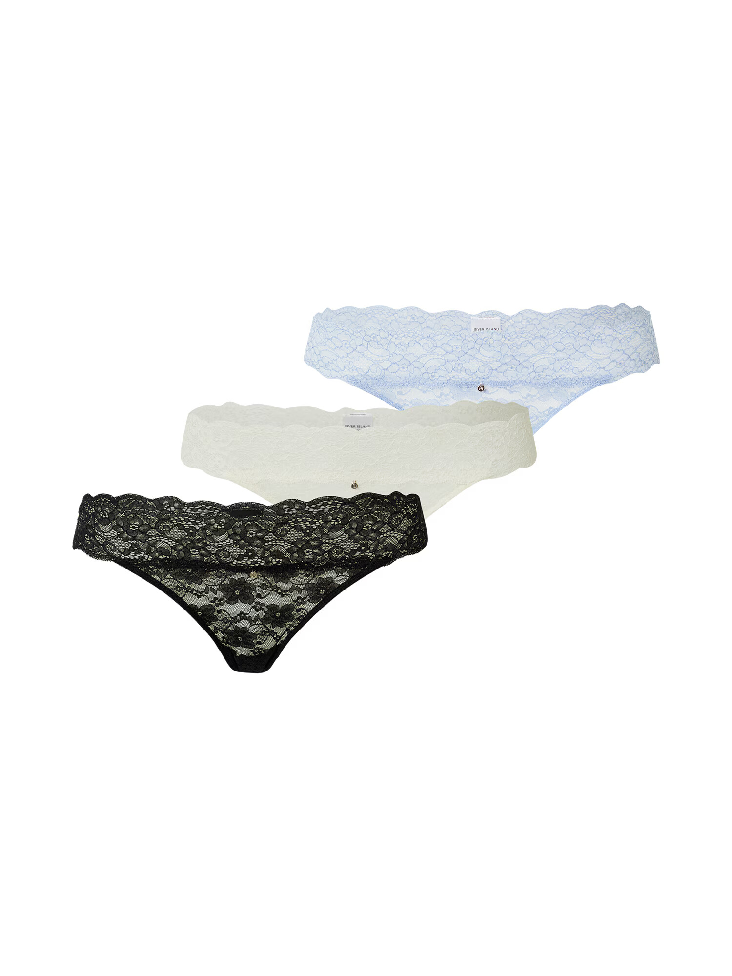 River Island Tanga albastru deschis / negru / alb - Pled.ro