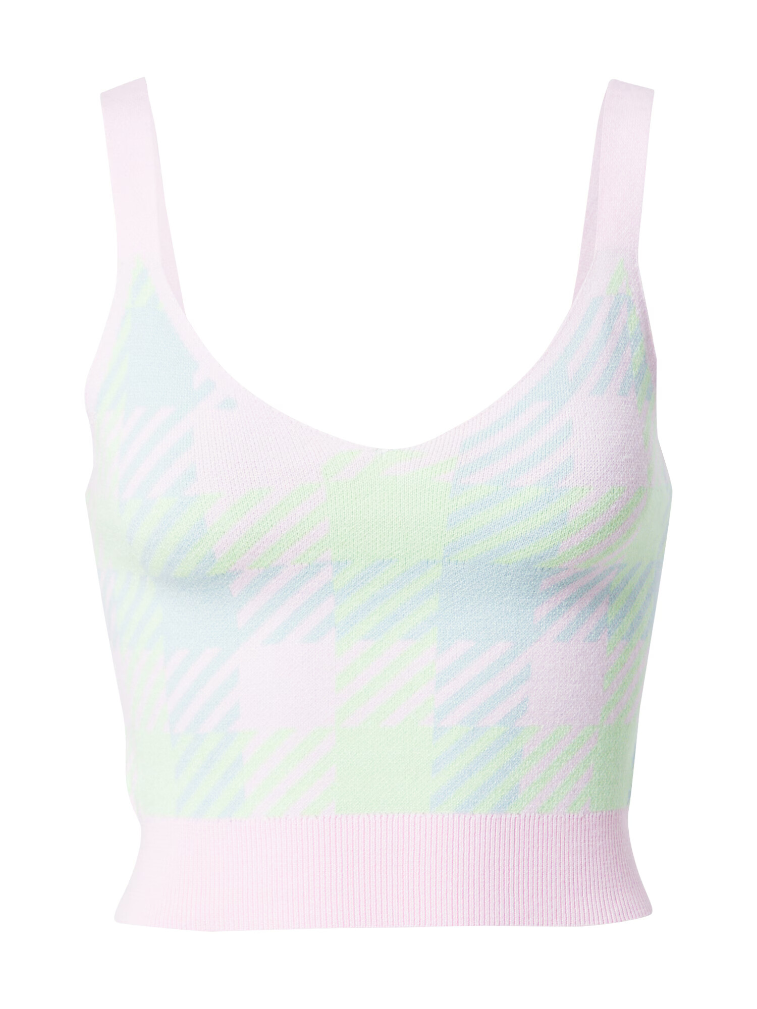 River Island Top brodat 'CANDY' albastru deschis / verde pastel / roz - Pled.ro