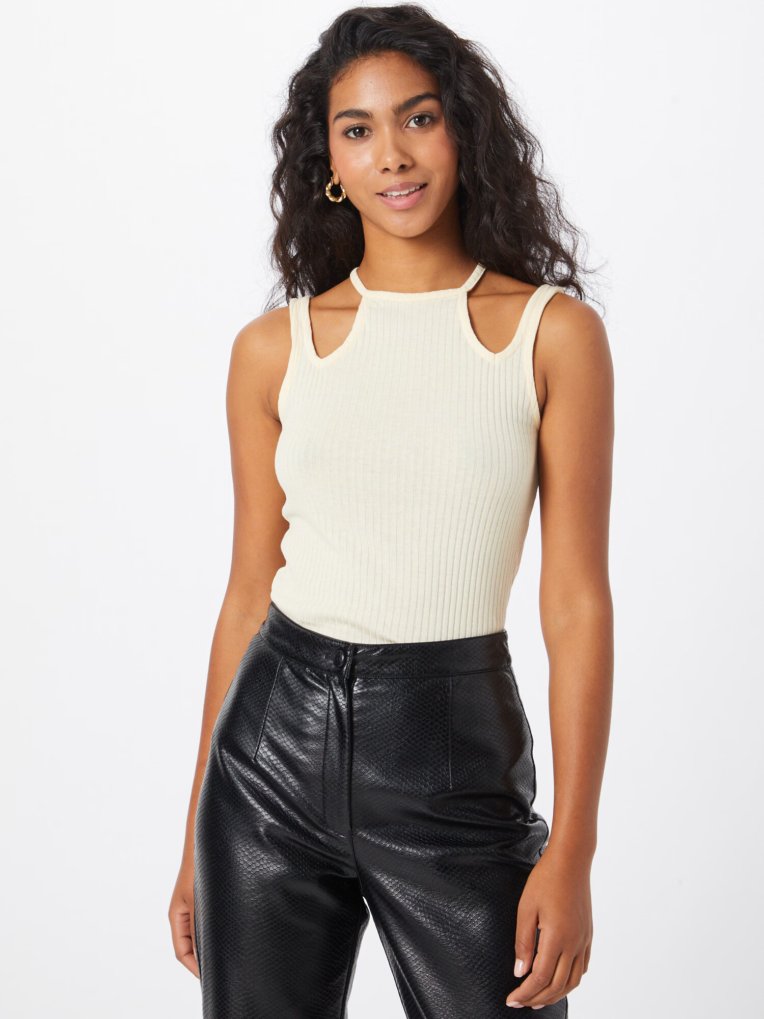 River Island Top alb natural - Pled.ro