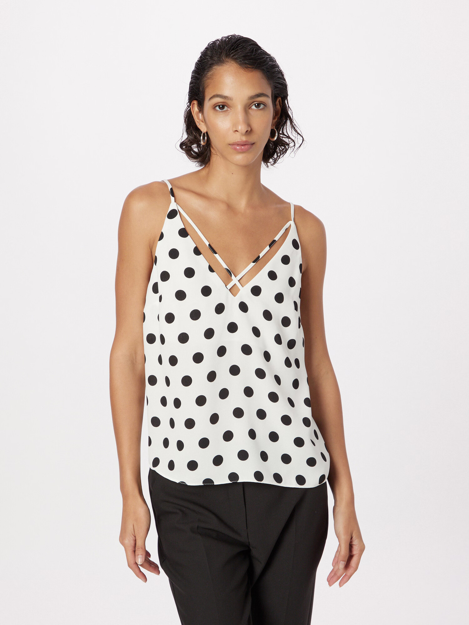 River Island Top negru / alb - Pled.ro