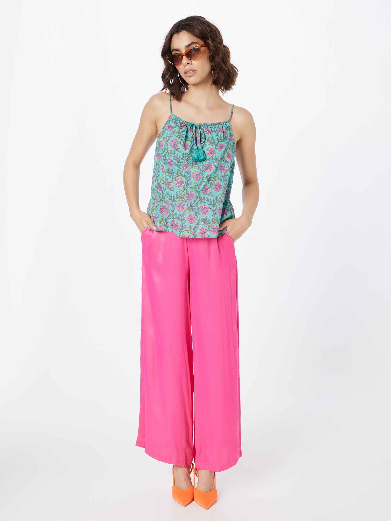 River Island Top turcoaz / verde / mov lavandă / fucsia - Pled.ro