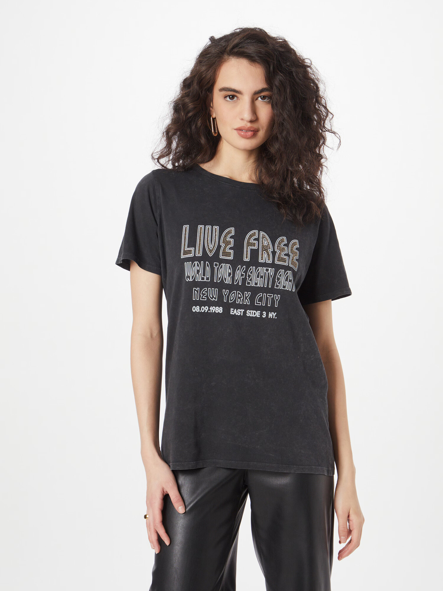 River Island Tricou auriu / negru amestecat / alb - Pled.ro