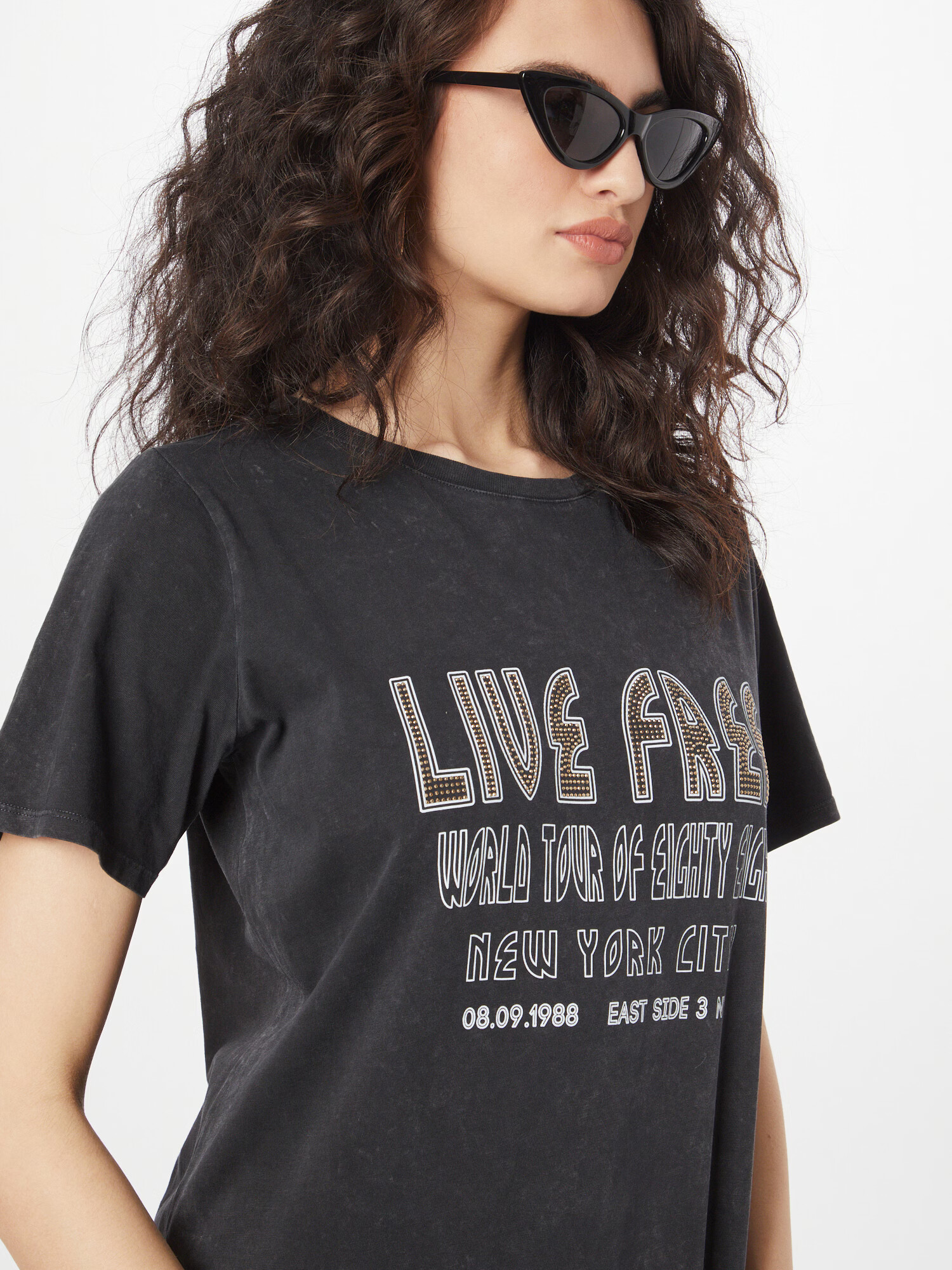 River Island Tricou auriu / negru amestecat / alb - Pled.ro