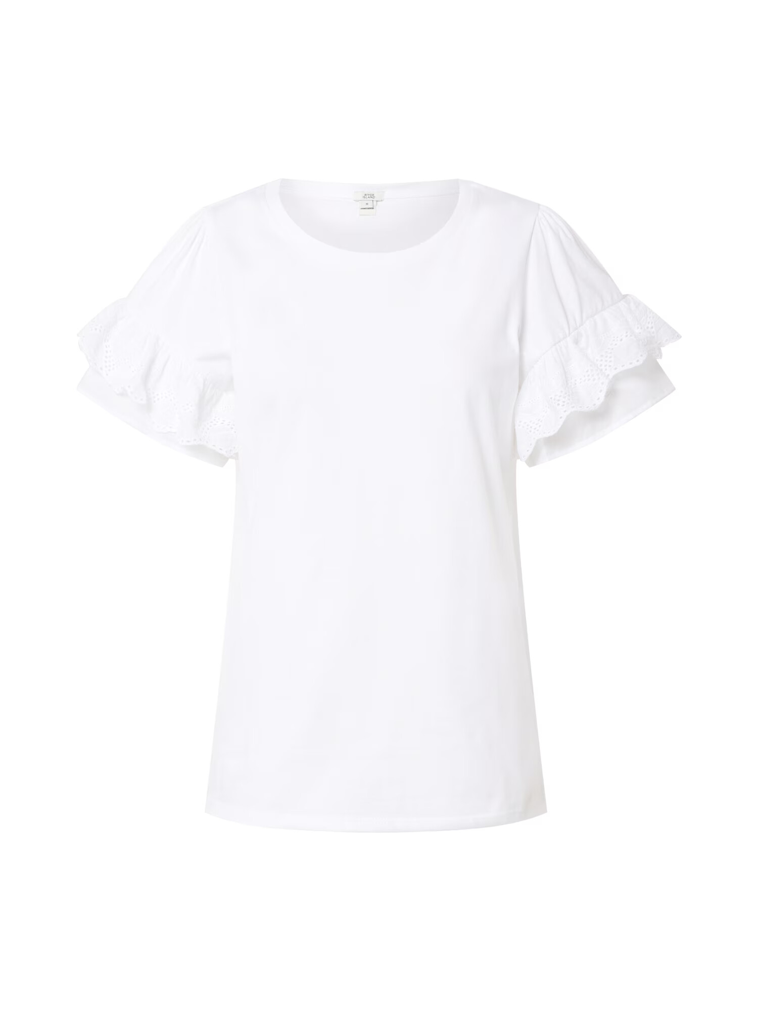 River Island Tricou 'BRODERIE' alb - Pled.ro