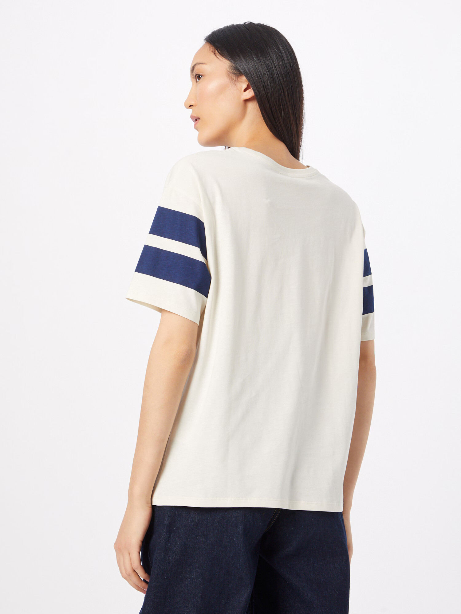 River Island Tricou 'CANNES' bej / albastru marin - Pled.ro