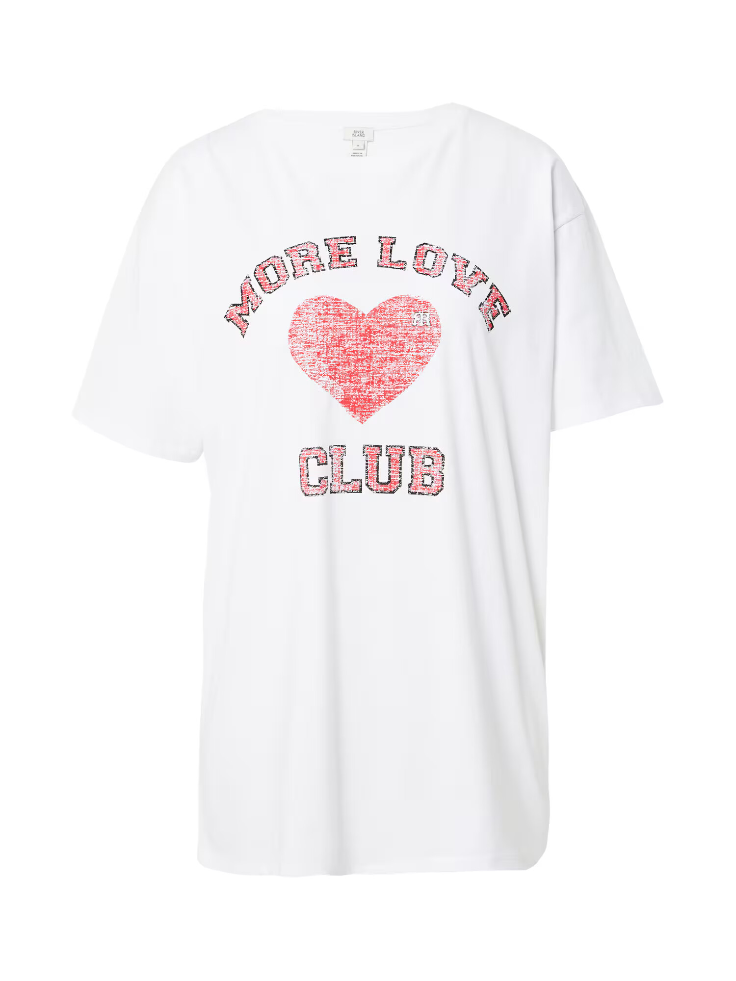 River Island Tricou 'MORE LOVE' crem / roșu / negru - Pled.ro