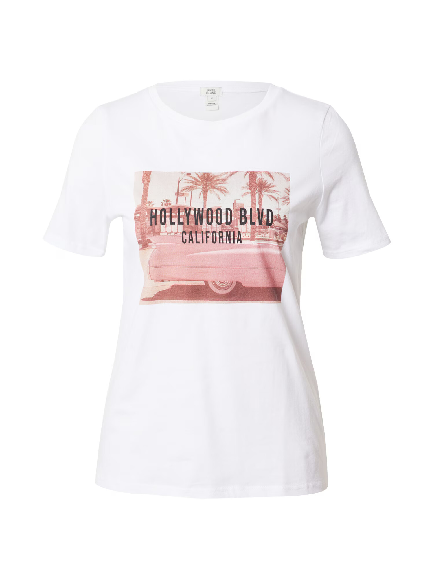 River Island Tricou roșu pastel / negru / alb - Pled.ro