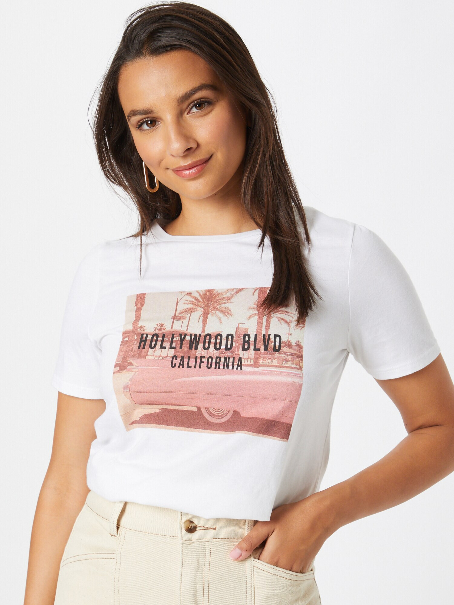 River Island Tricou roșu pastel / negru / alb - Pled.ro