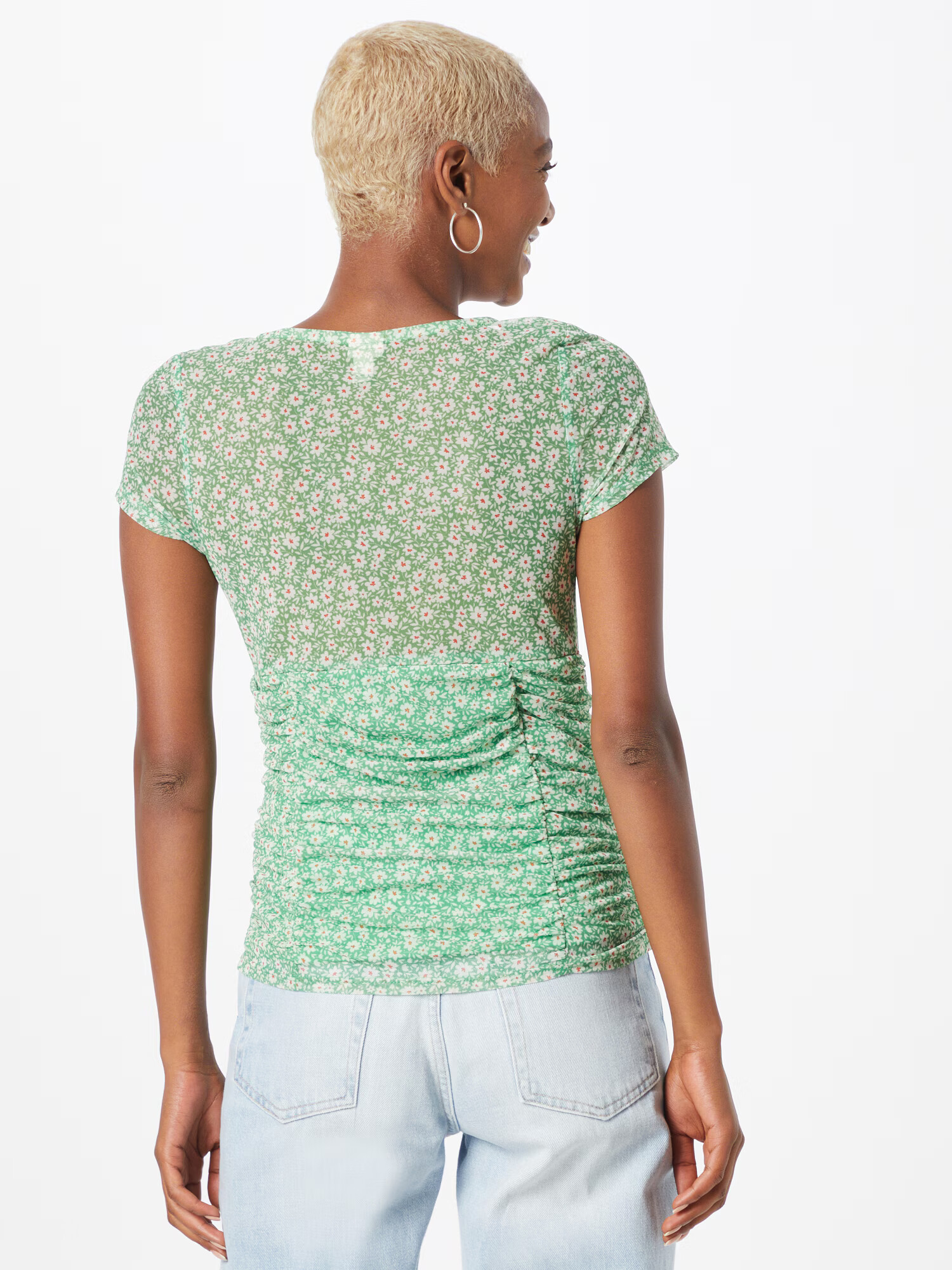 River Island Tricou verde pastel / portocaliu / alb - Pled.ro