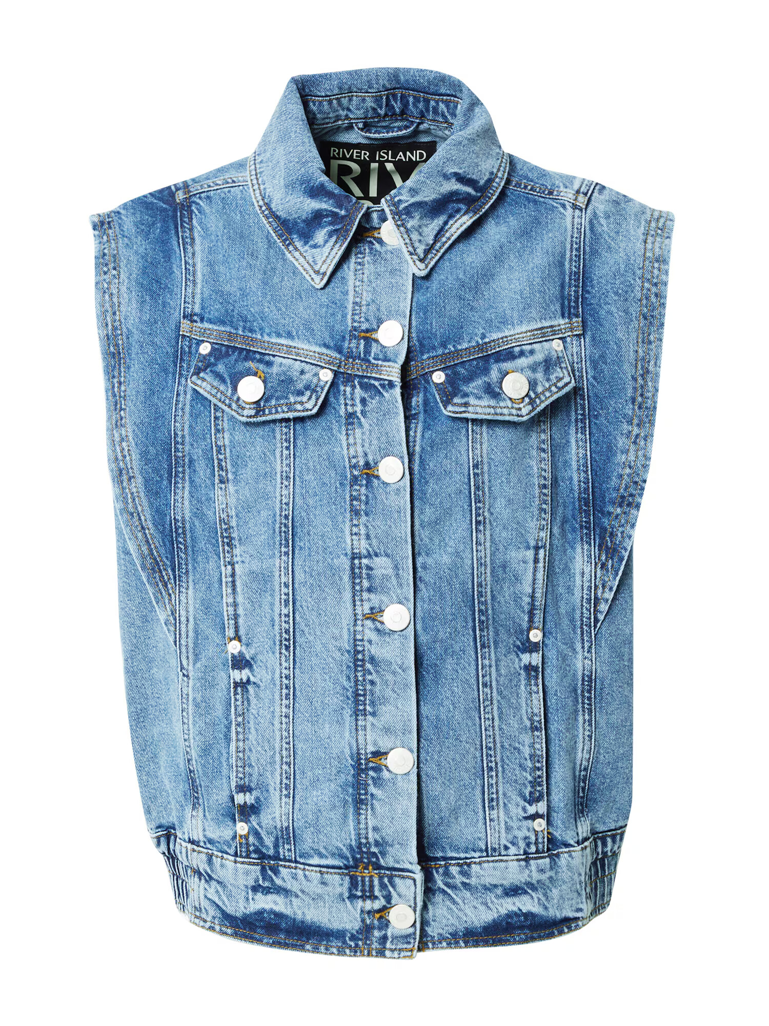 River Island Vestă albastru denim - Pled.ro