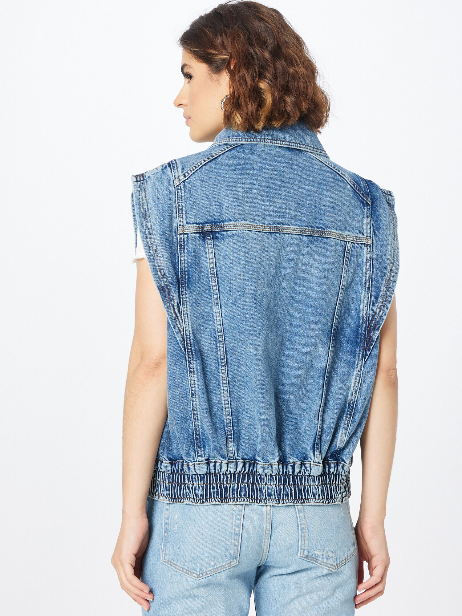 River Island Vestă albastru denim - Pled.ro