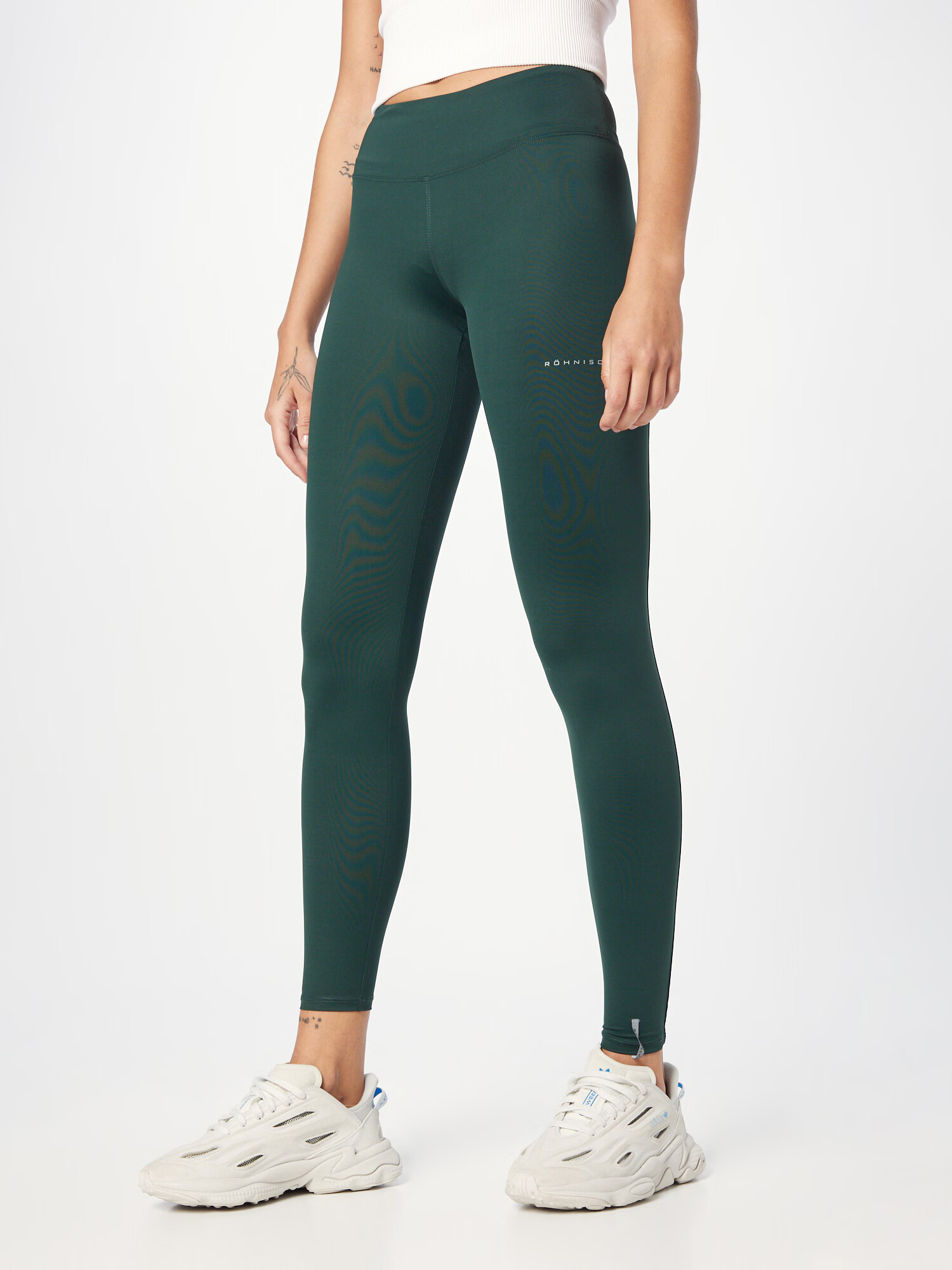 Röhnisch Pantaloni sport verde smarald / alb - Pled.ro