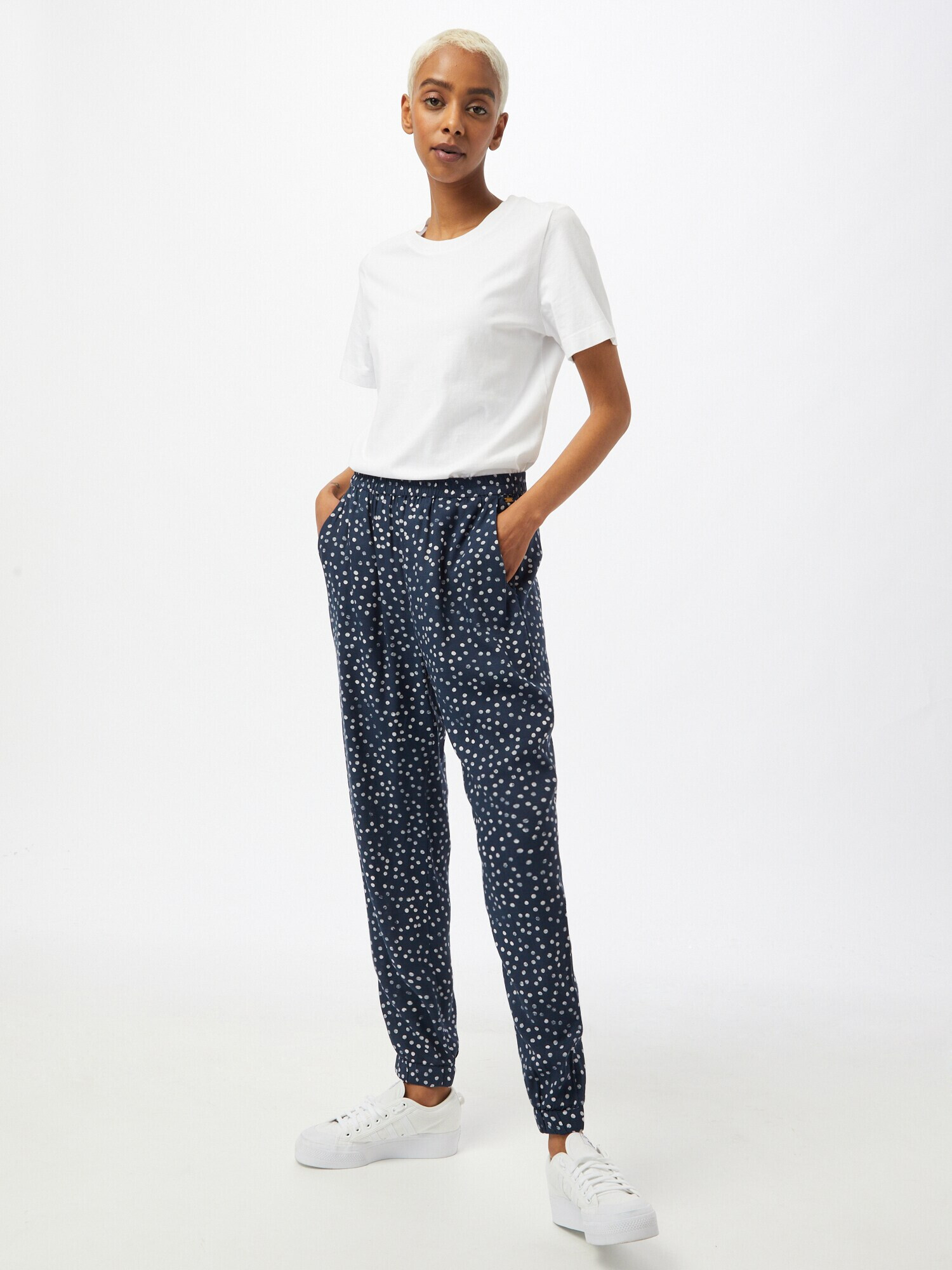 ROXY Pantaloni albastru noapte / alb - Pled.ro