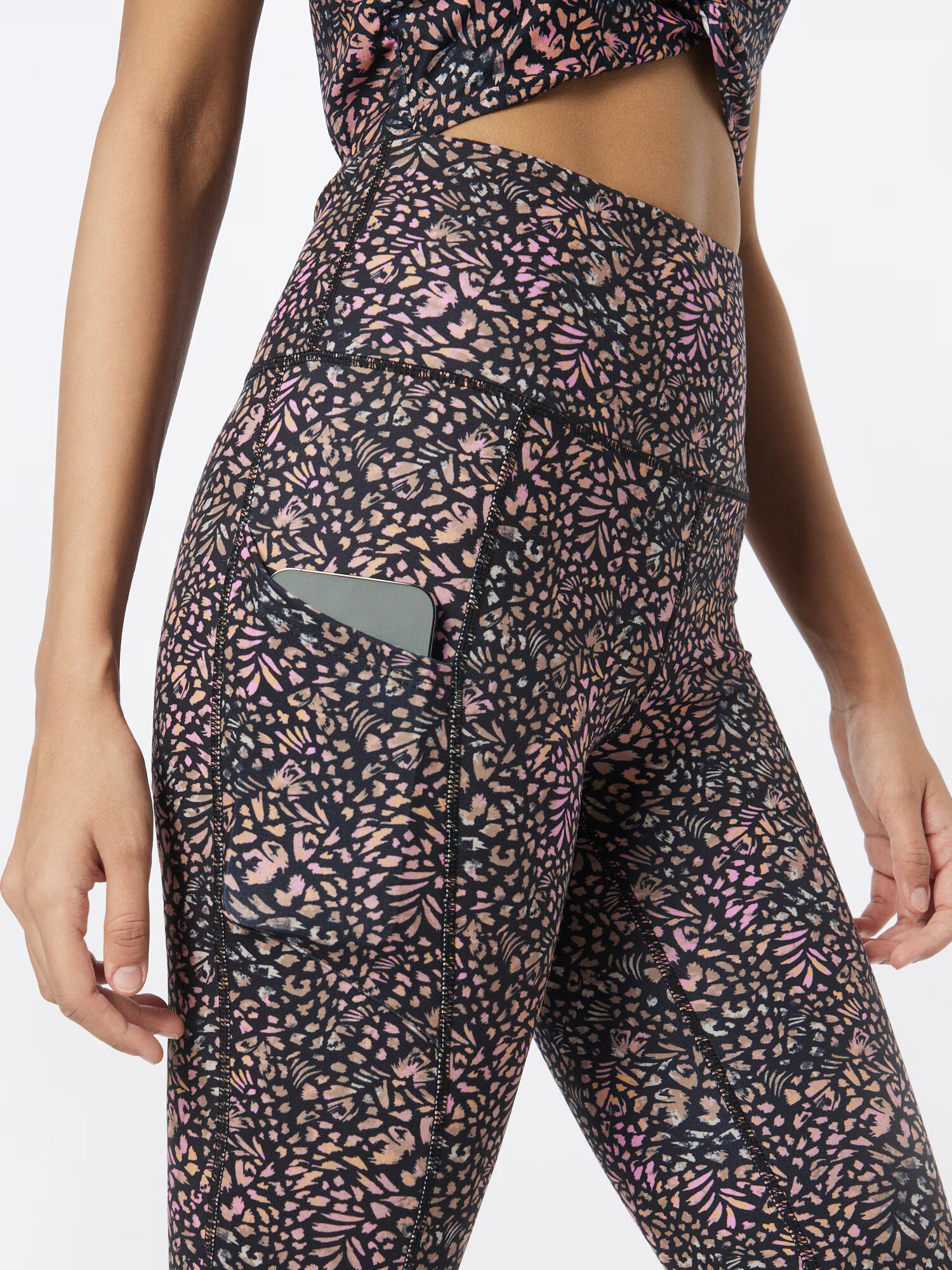 ROXY Pantaloni sport gri grafit / corai / alb - Pled.ro