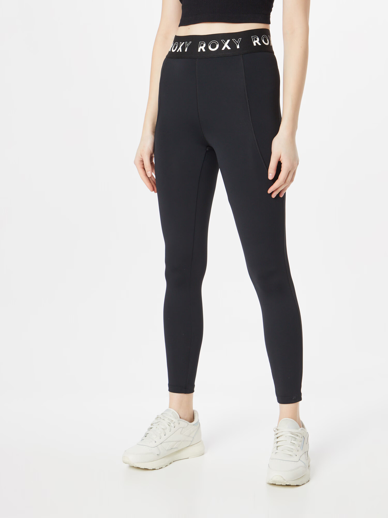 ROXY Pantaloni sport negru / alb - Pled.ro