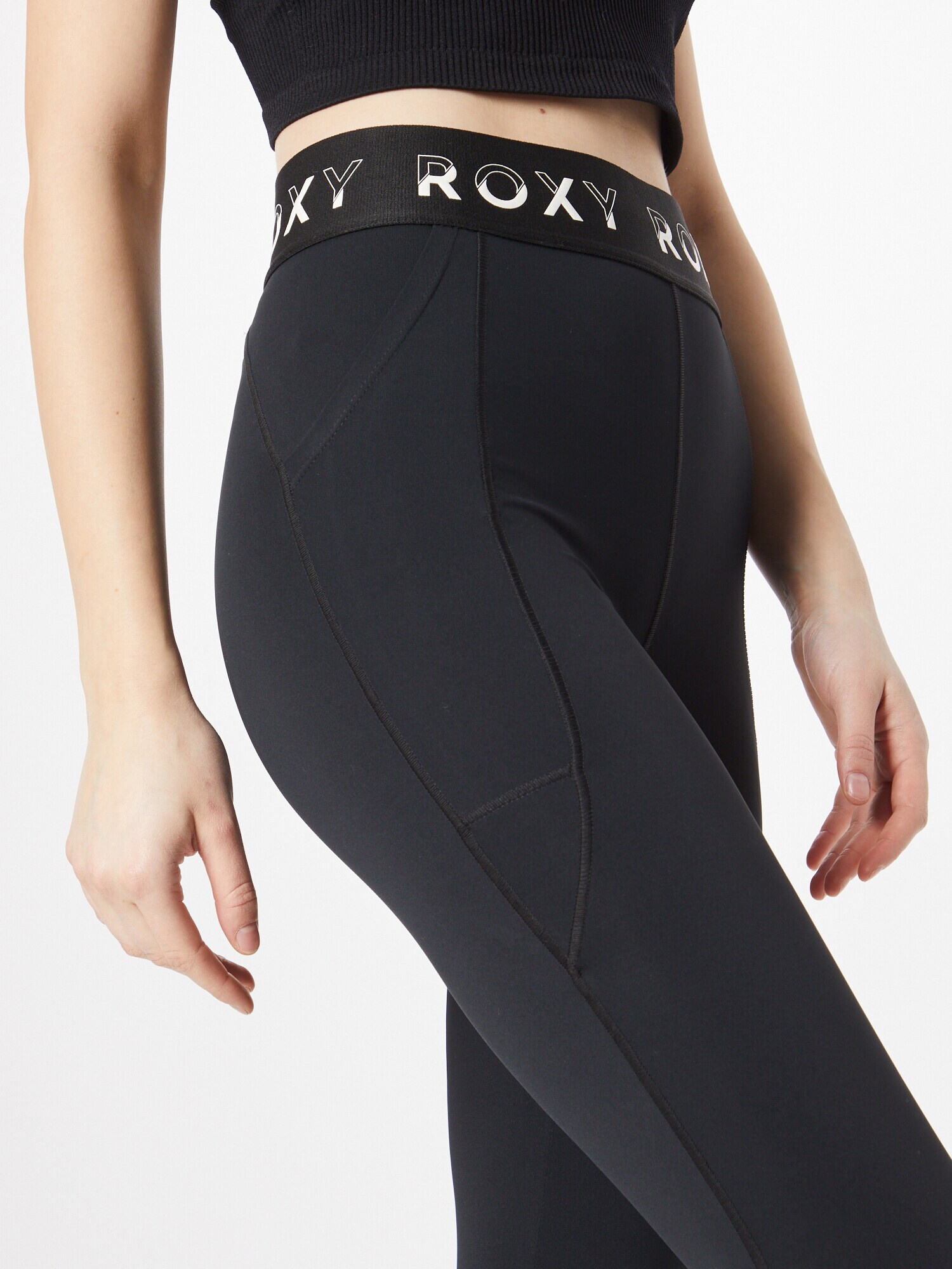 ROXY Pantaloni sport negru / alb - Pled.ro