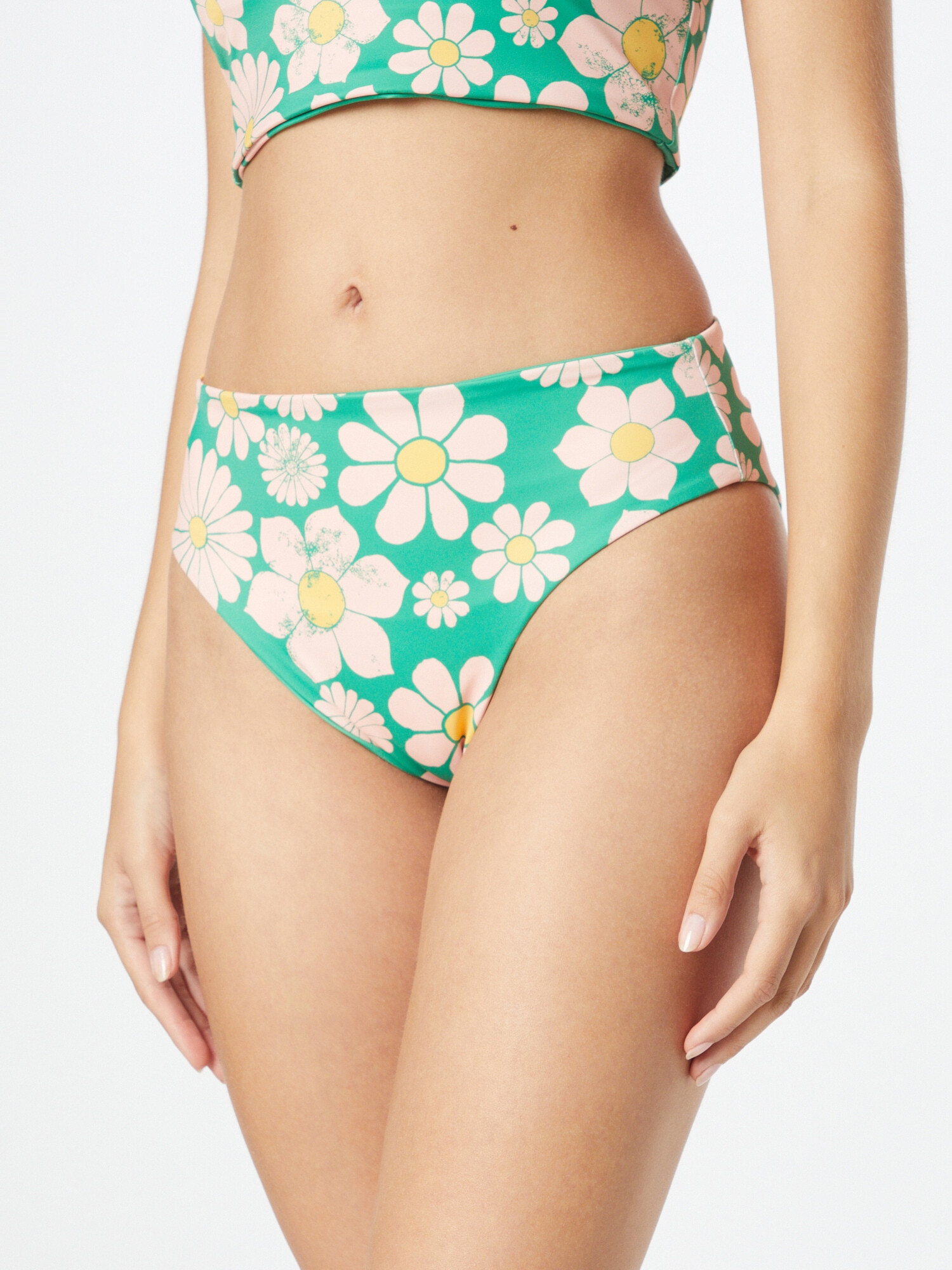 ROXY Slip costum de baie galben / verde jad / alb - Pled.ro