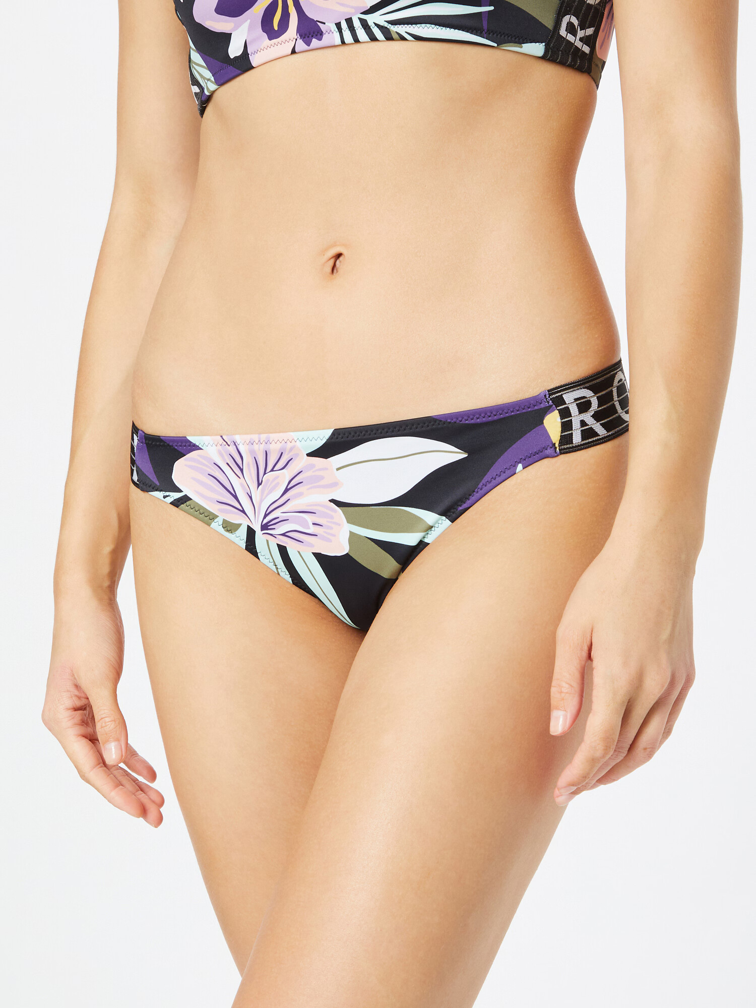 ROXY Slip costum de baie lila / roz / negru / alb - Pled.ro