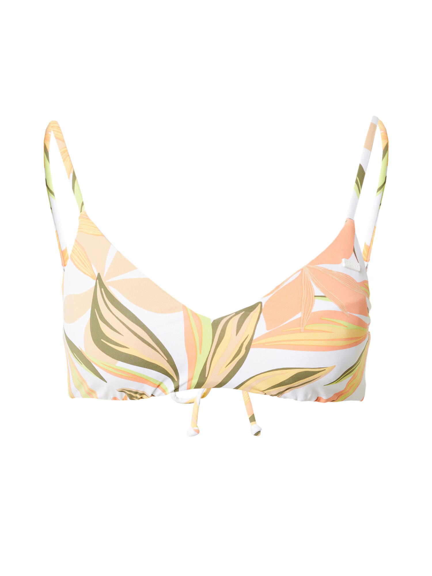 ROXY Sutien costum de baie oliv / portocaliu somon / portocaliu deschis / alb - Pled.ro