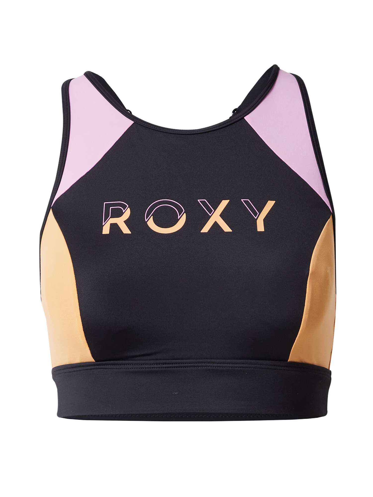 ROXY Sutien sport gri metalic / mov orhidee / portocaliu caisă - Pled.ro