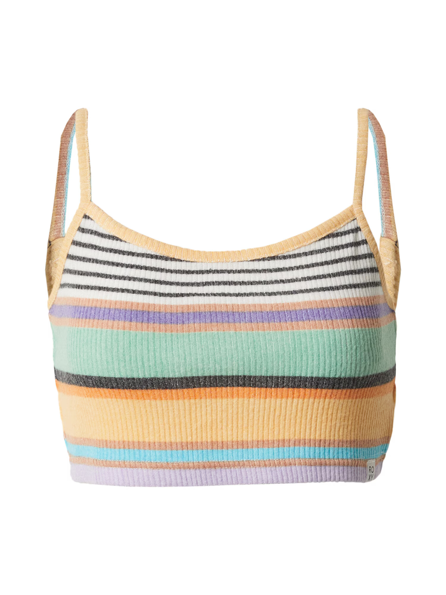 ROXY Top 'Best Time of Day' gri metalic / verde deschis / lila / portocaliu - Pled.ro