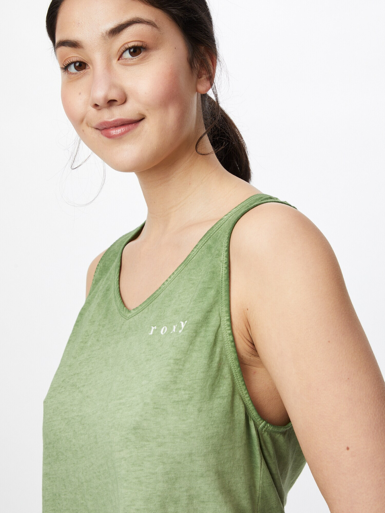 ROXY Top 'NEED A WAVE' verde / alb - Pled.ro