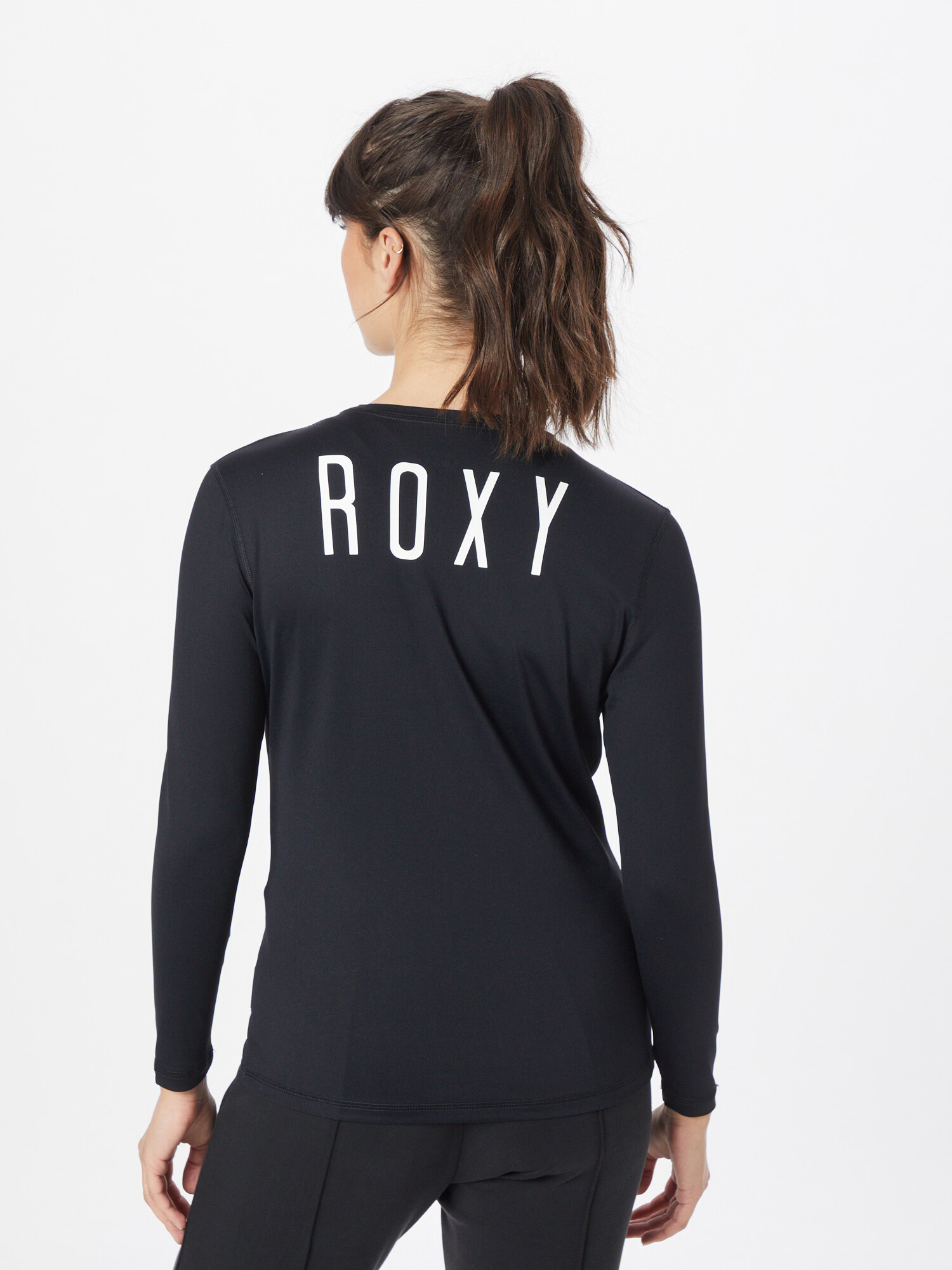 ROXY Tricou funcțional gri metalic / alb - Pled.ro