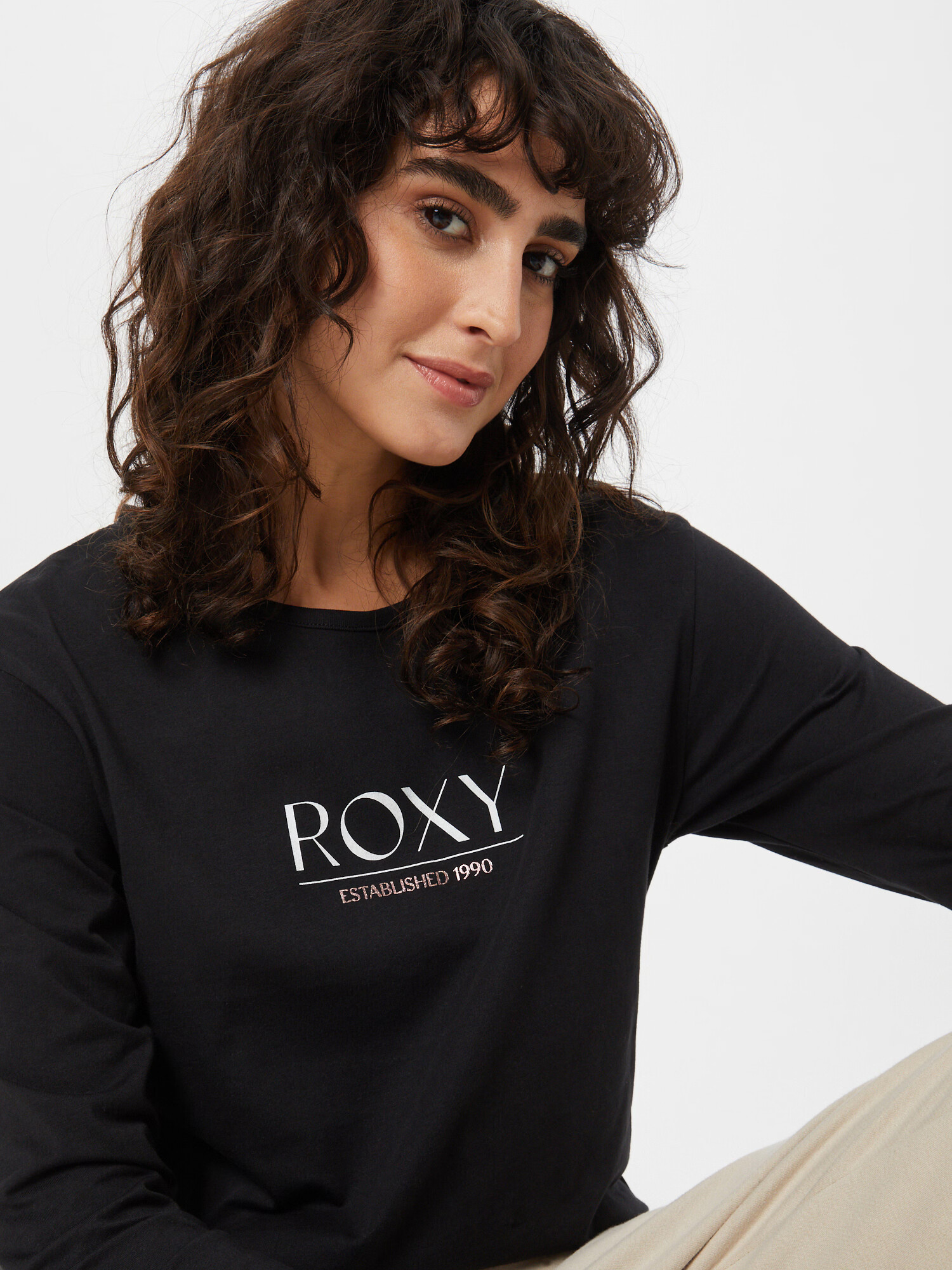 ROXY Tricou 'MAGIC WHITE' gri metalic / roz pudră / alb - Pled.ro