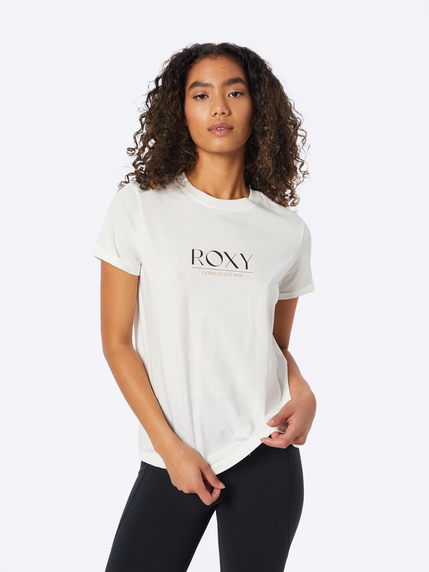 ROXY Tricou 'NOON OCEAN' auriu / negru / alb - Pled.ro