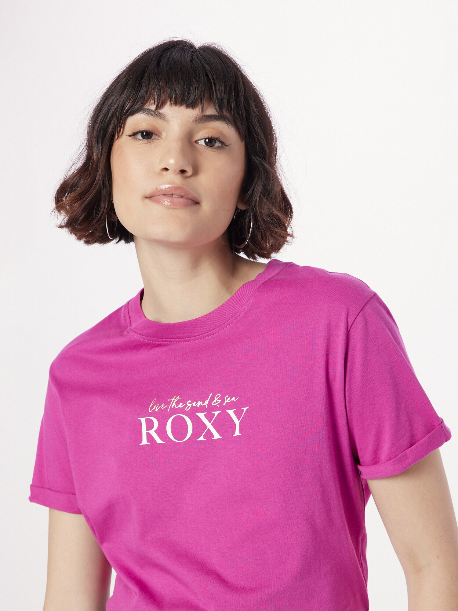 ROXY Tricou 'NOON OCEAN' mov orhidee / alb - Pled.ro