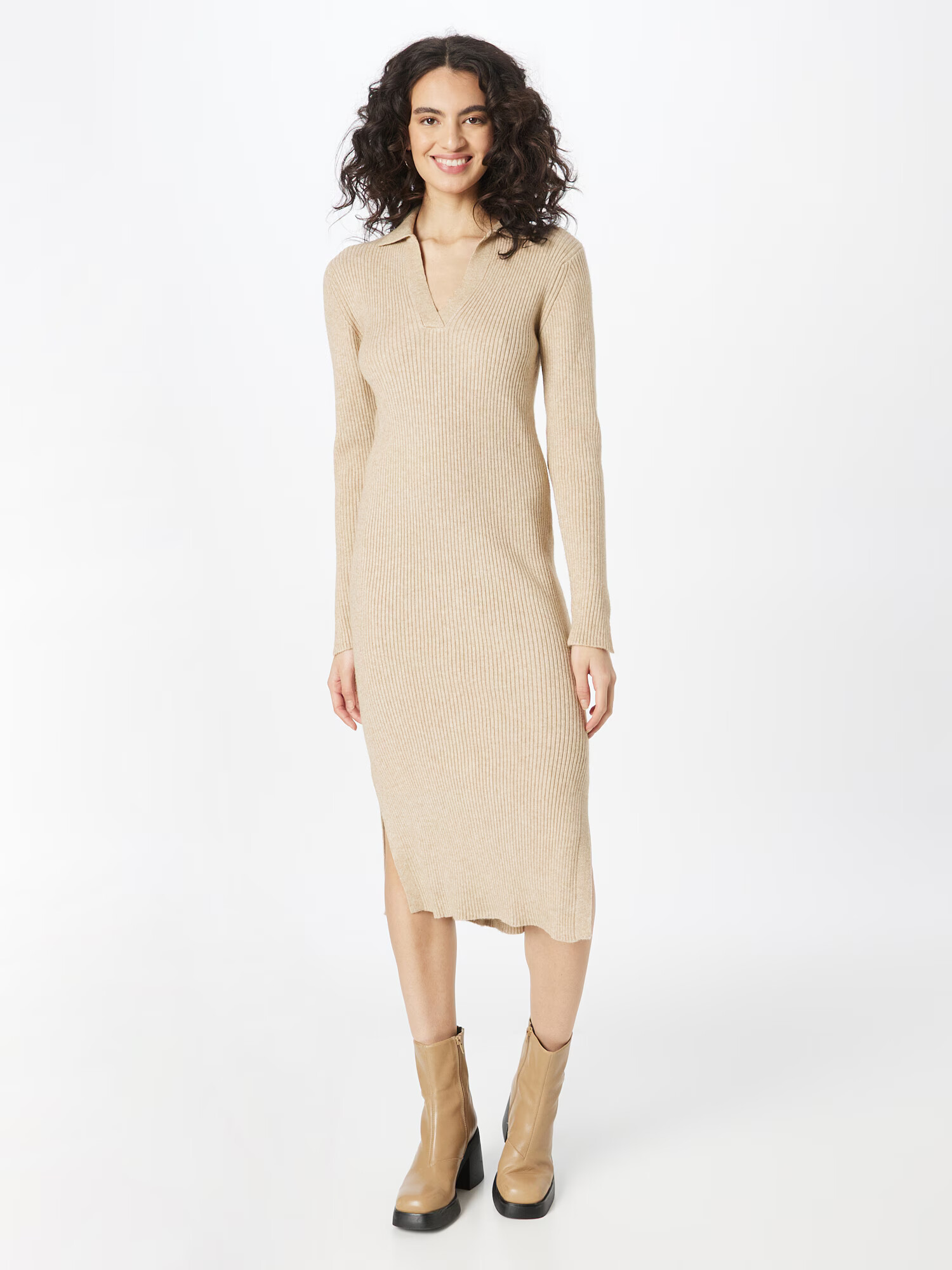 Rut & Circle Rochie tricotat 'SARA' bej deschis - Pled.ro