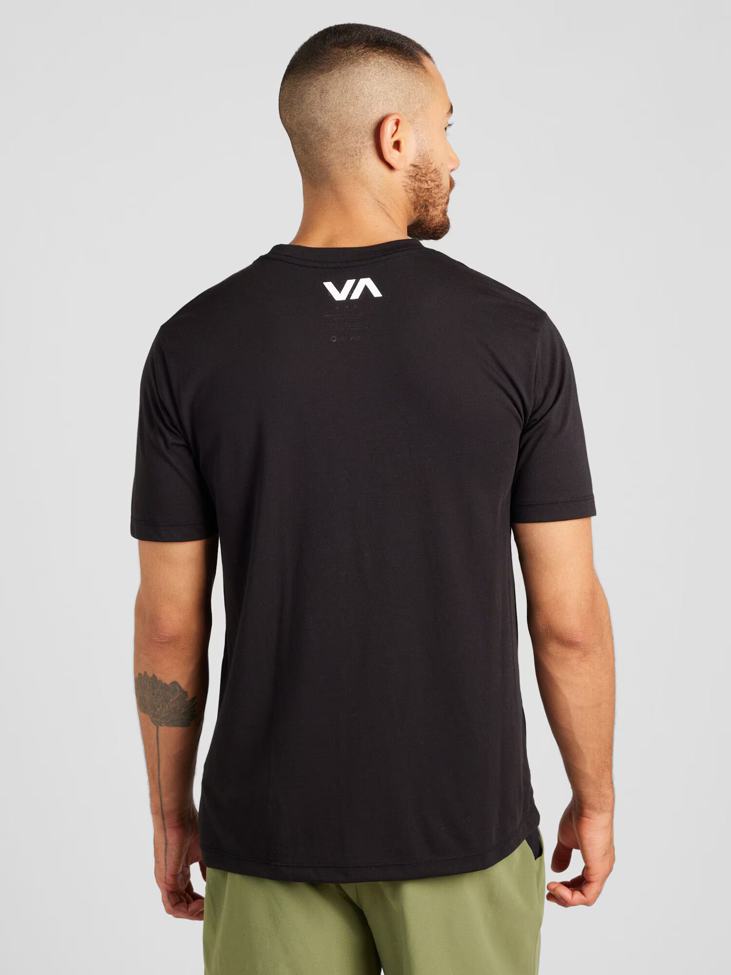 RVCA Tricou funcțional negru - Pled.ro