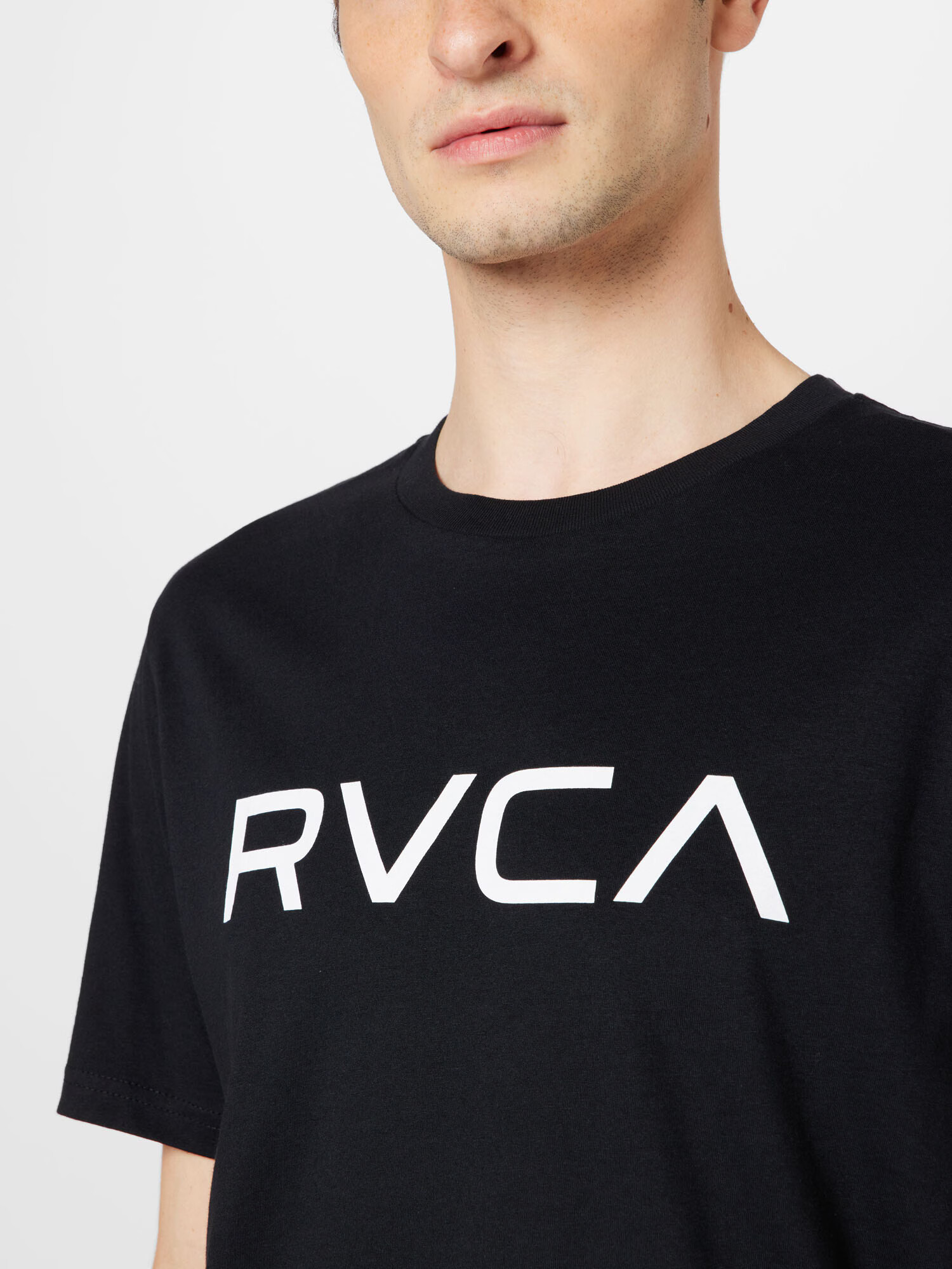 RVCA Tricou negru / alb - Pled.ro