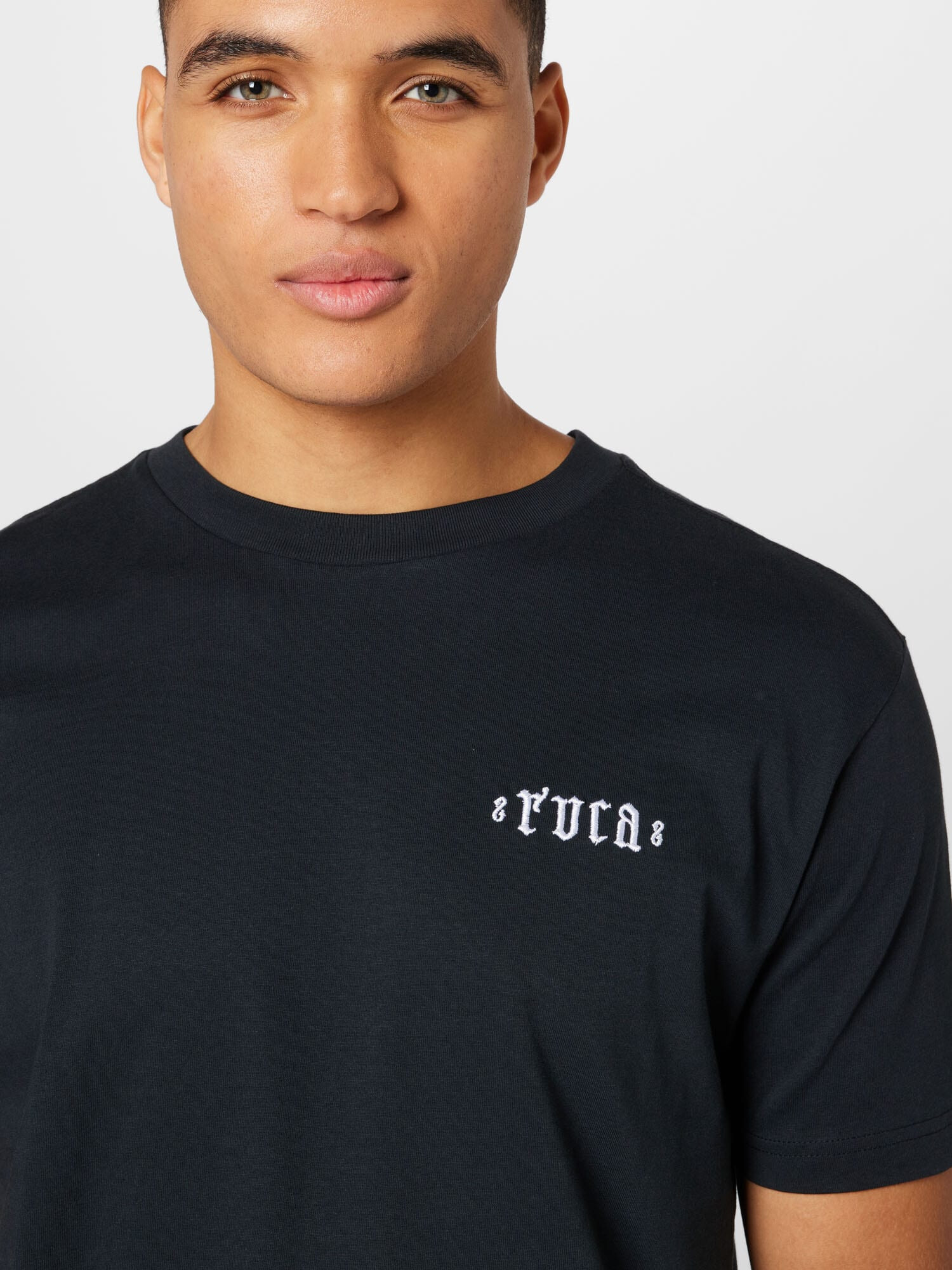 RVCA Tricou negru / alb - Pled.ro