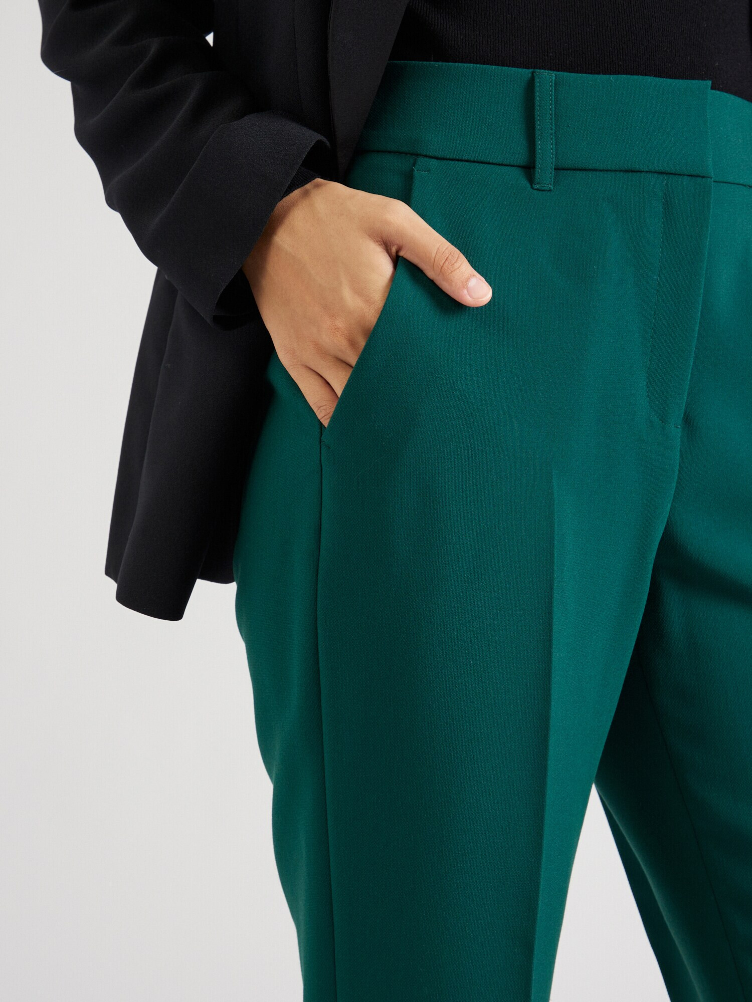 s.Oliver BLACK LABEL Pantaloni cu dungă verde pin - Pled.ro