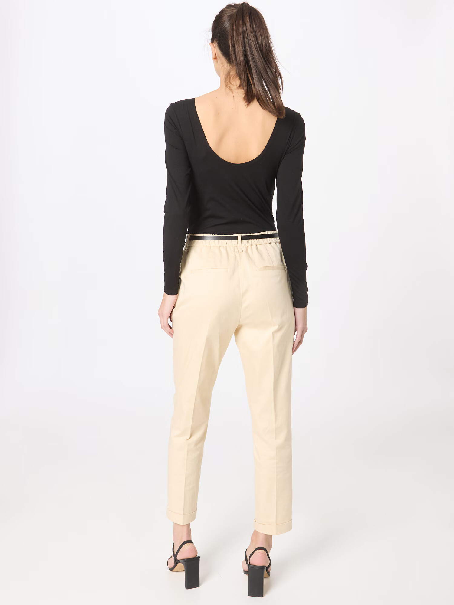 s.Oliver BLACK LABEL Pantaloni eleganți galben deschis - Pled.ro