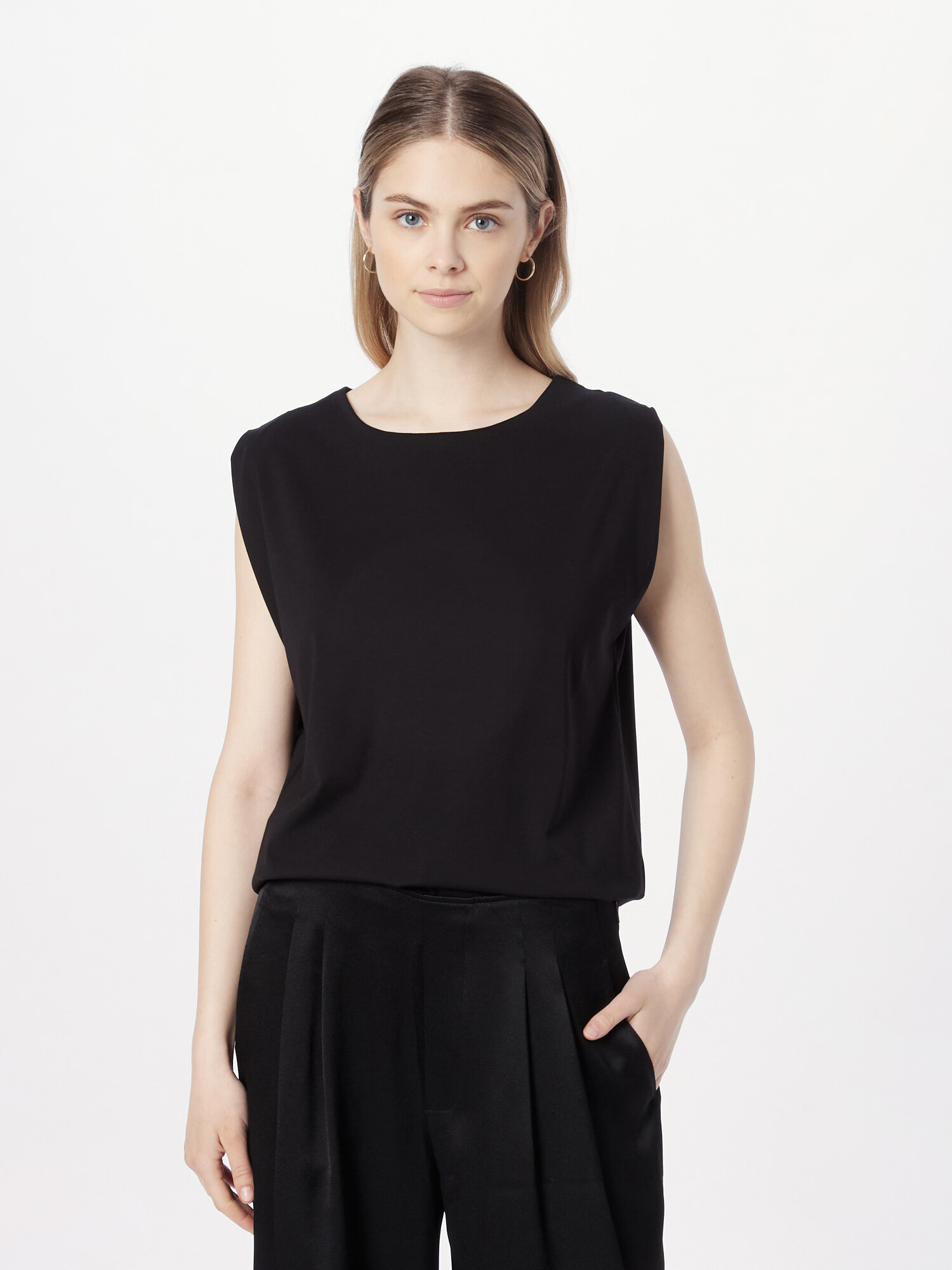 s.Oliver BLACK LABEL Top negru - Pled.ro