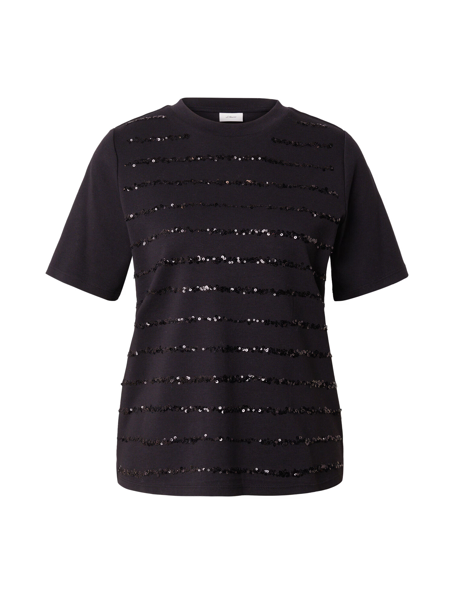 s.Oliver BLACK LABEL Tricou negru - Pled.ro