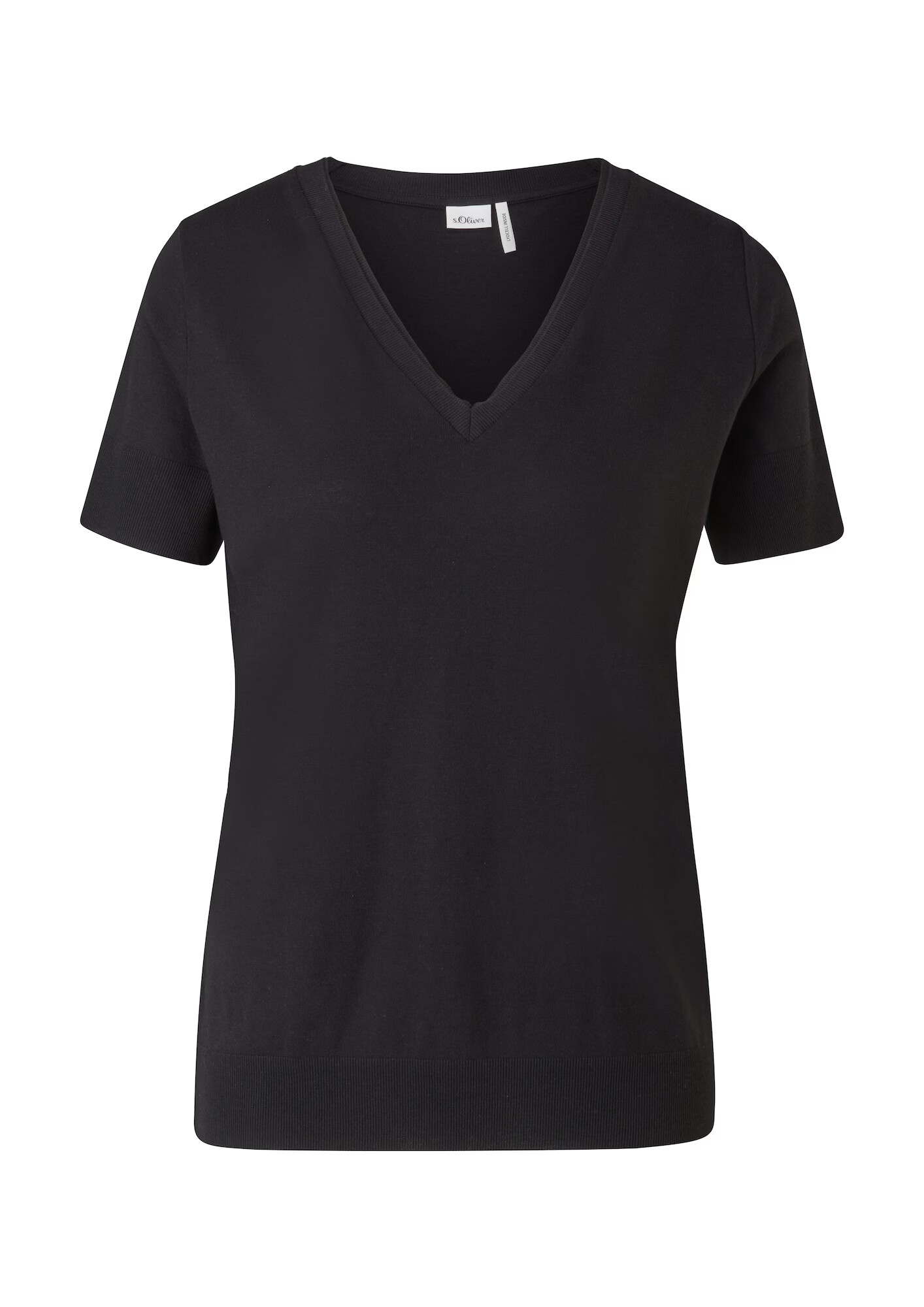 s.Oliver BLACK LABEL Tricou negru - Pled.ro