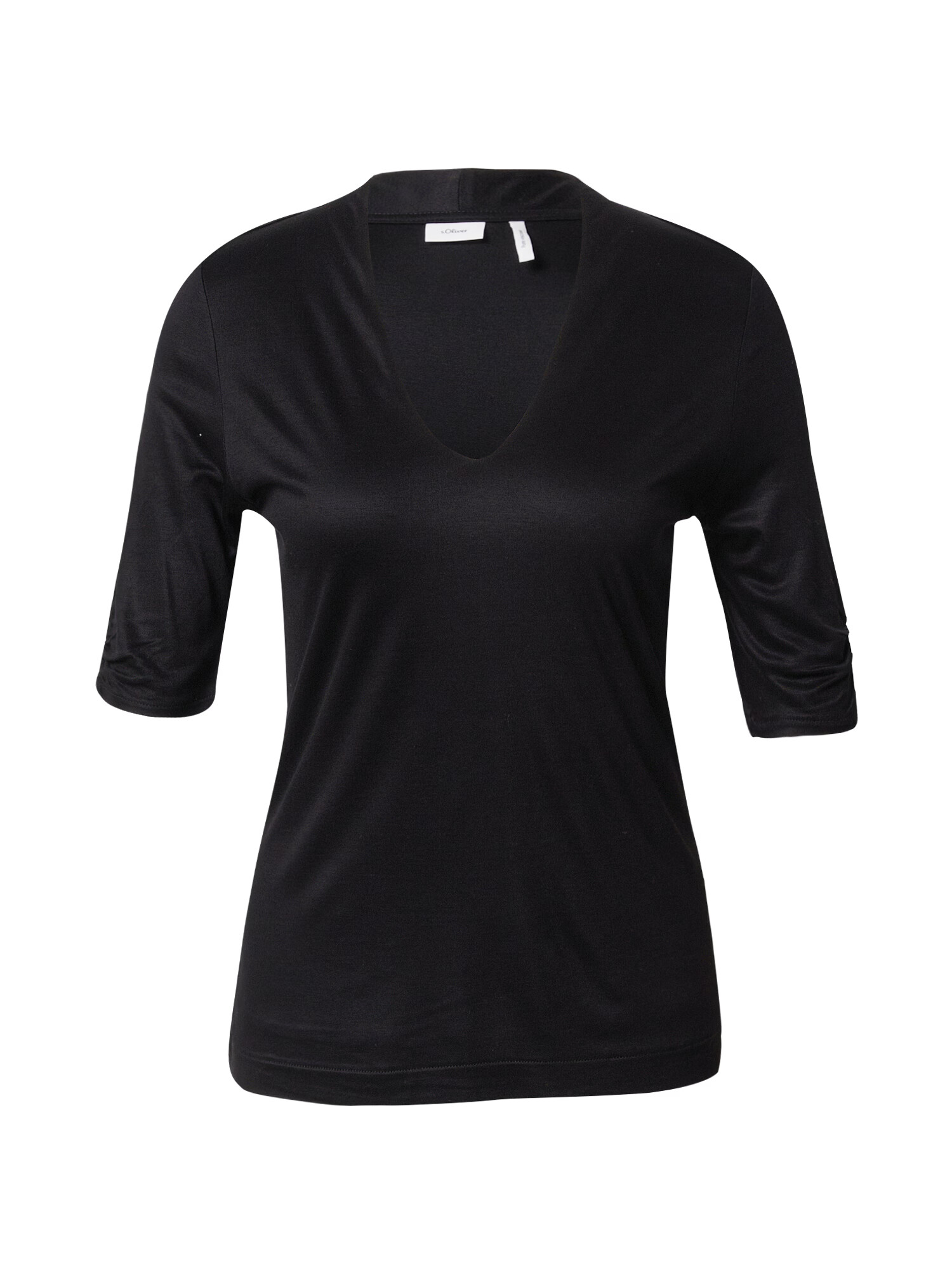 s.Oliver BLACK LABEL Tricou negru - Pled.ro