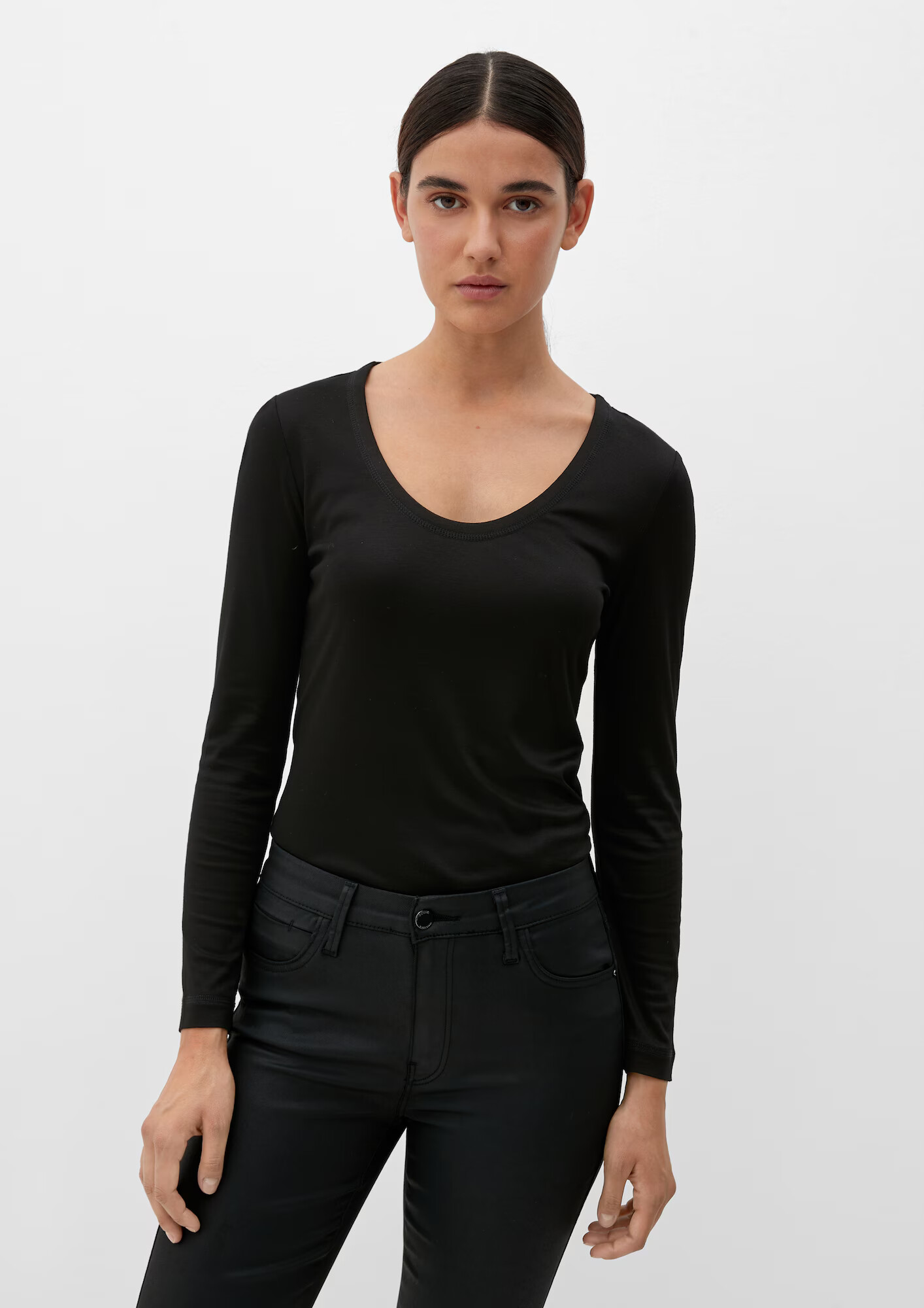 s.Oliver BLACK LABEL Tricou negru - Pled.ro