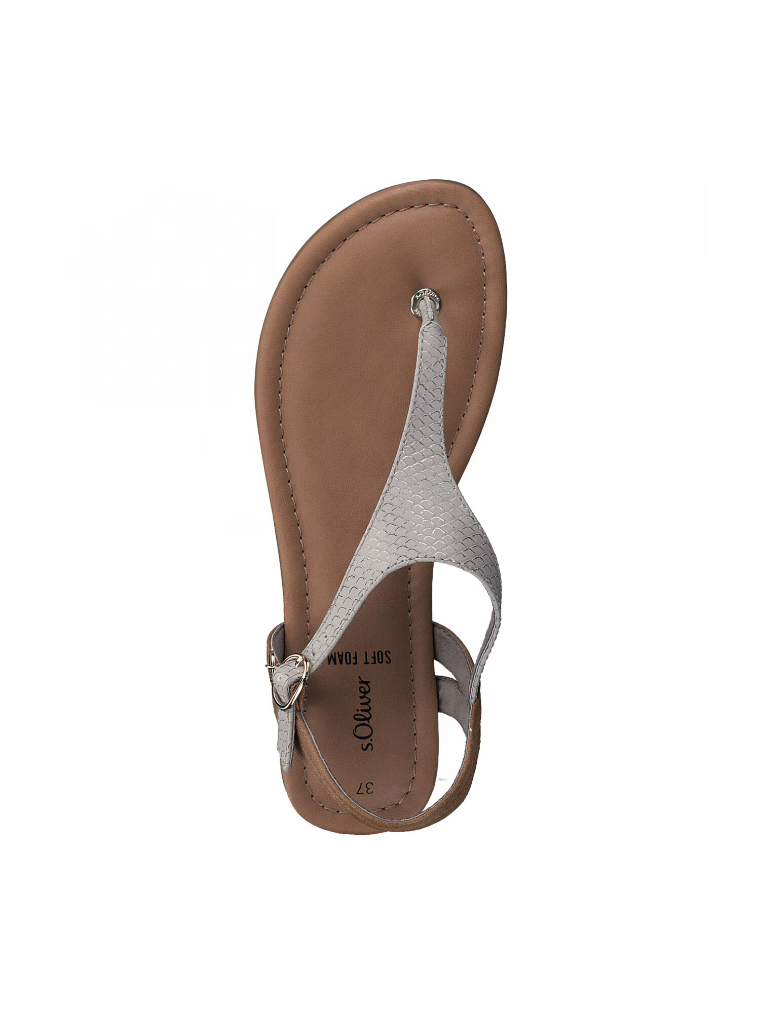 s.Oliver Flip-flops gri / argintiu - Pled.ro