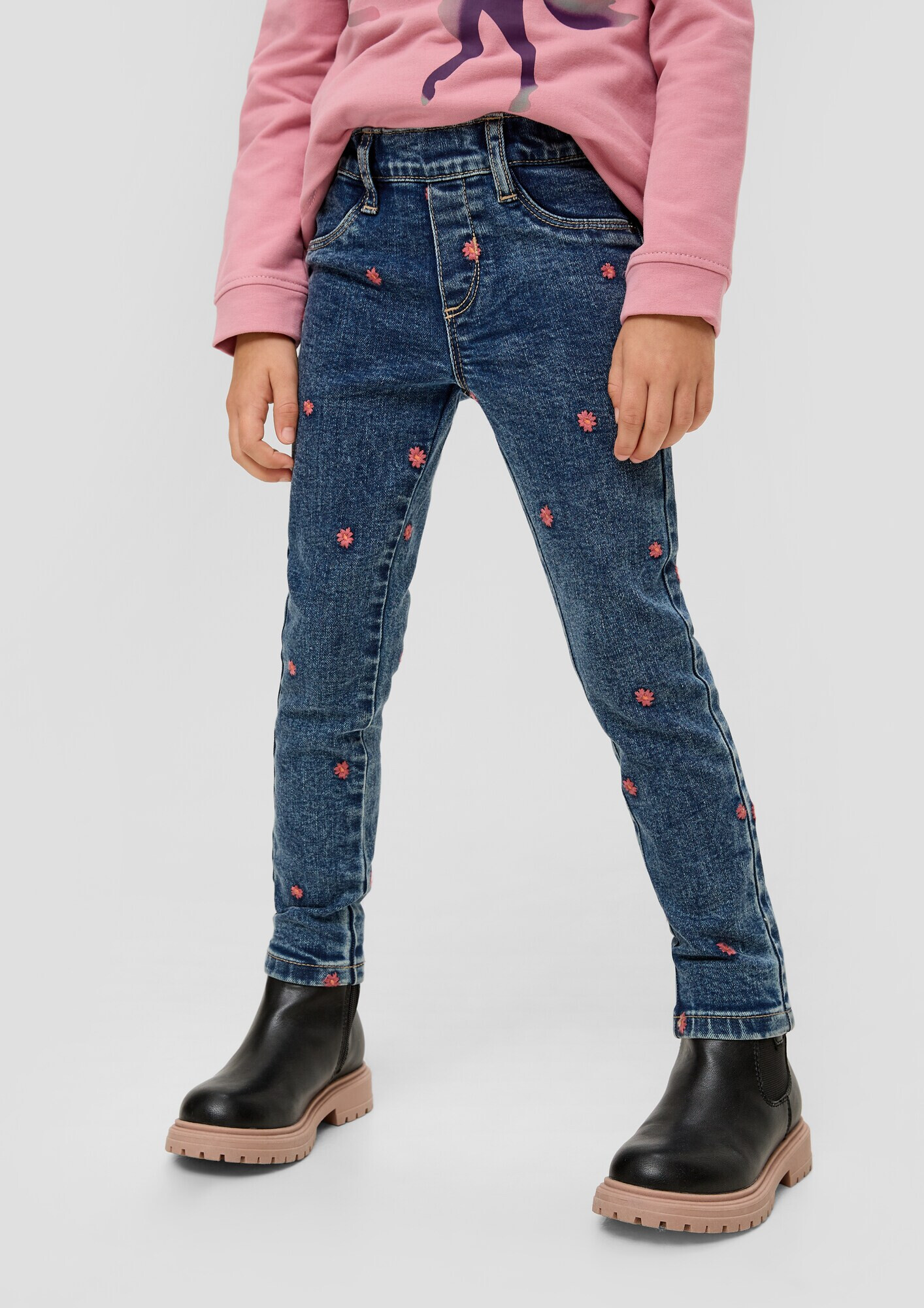 s.Oliver Jeans albastru / portocaliu mandarină / roz - Pled.ro