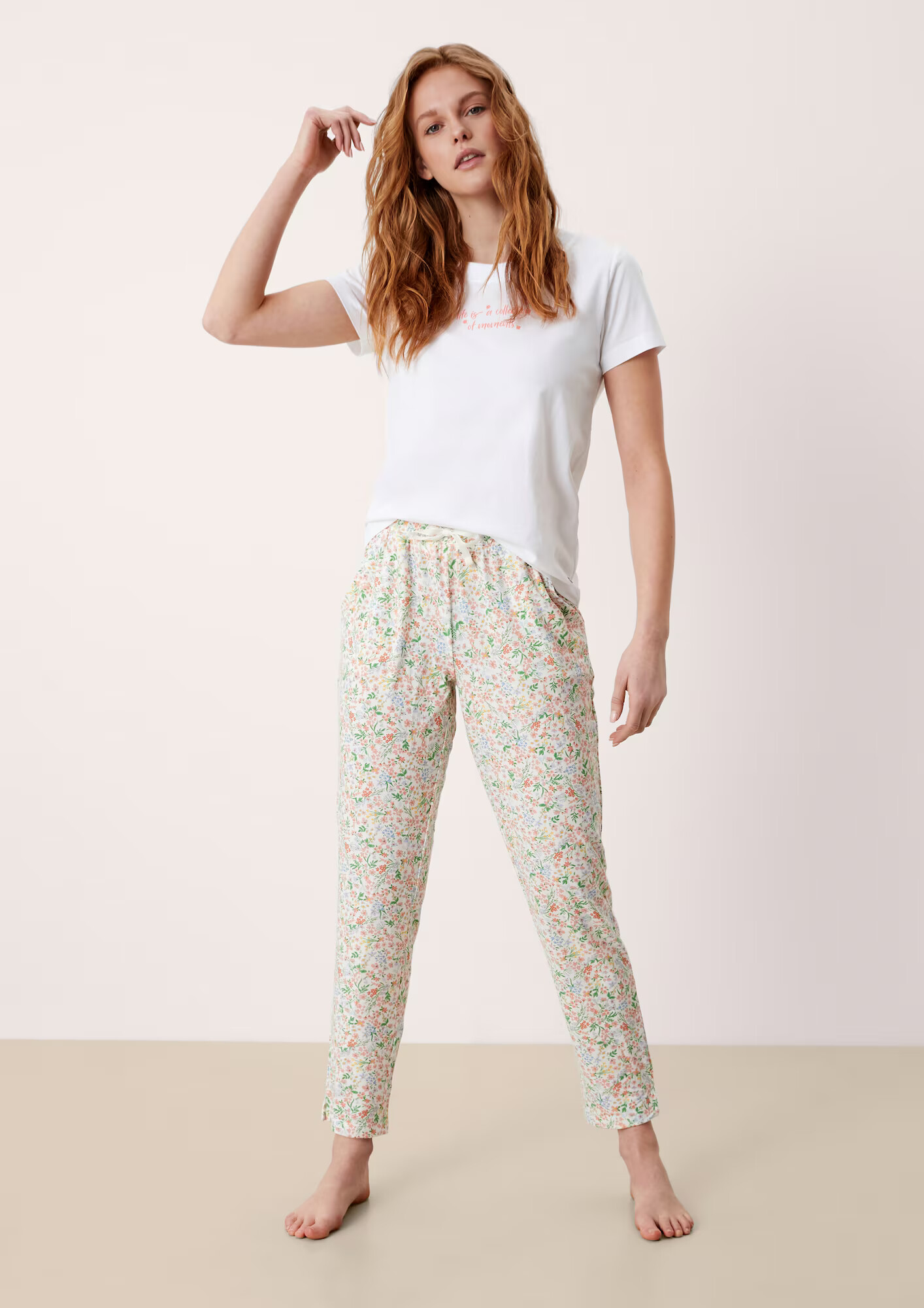 s.Oliver Pantaloni de pijama mai multe culori / alb - Pled.ro