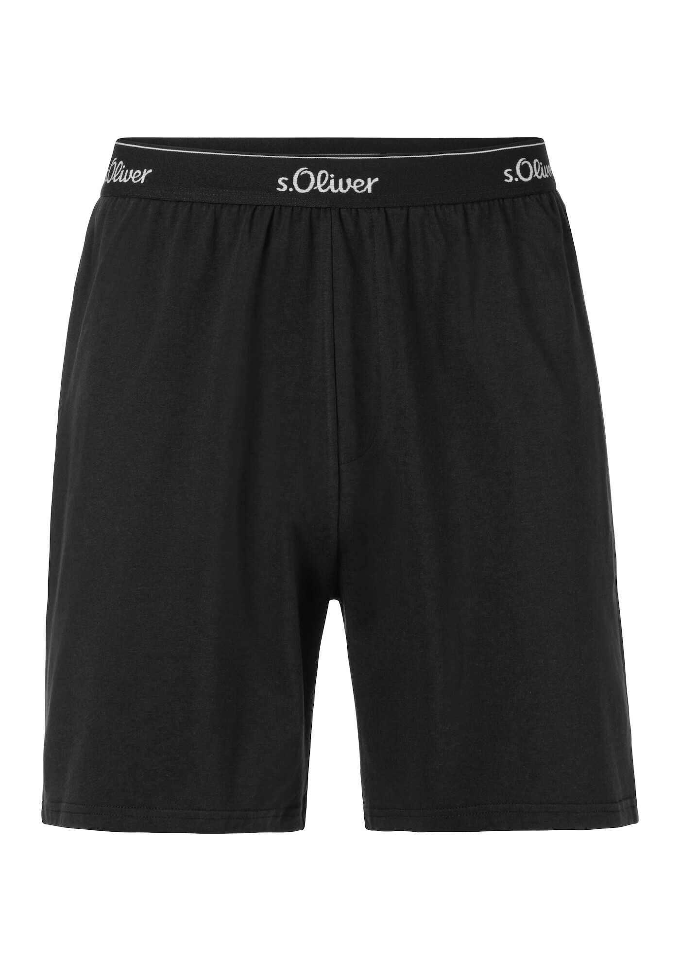 s.Oliver Pantaloni de pijama negru / alb - Pled.ro